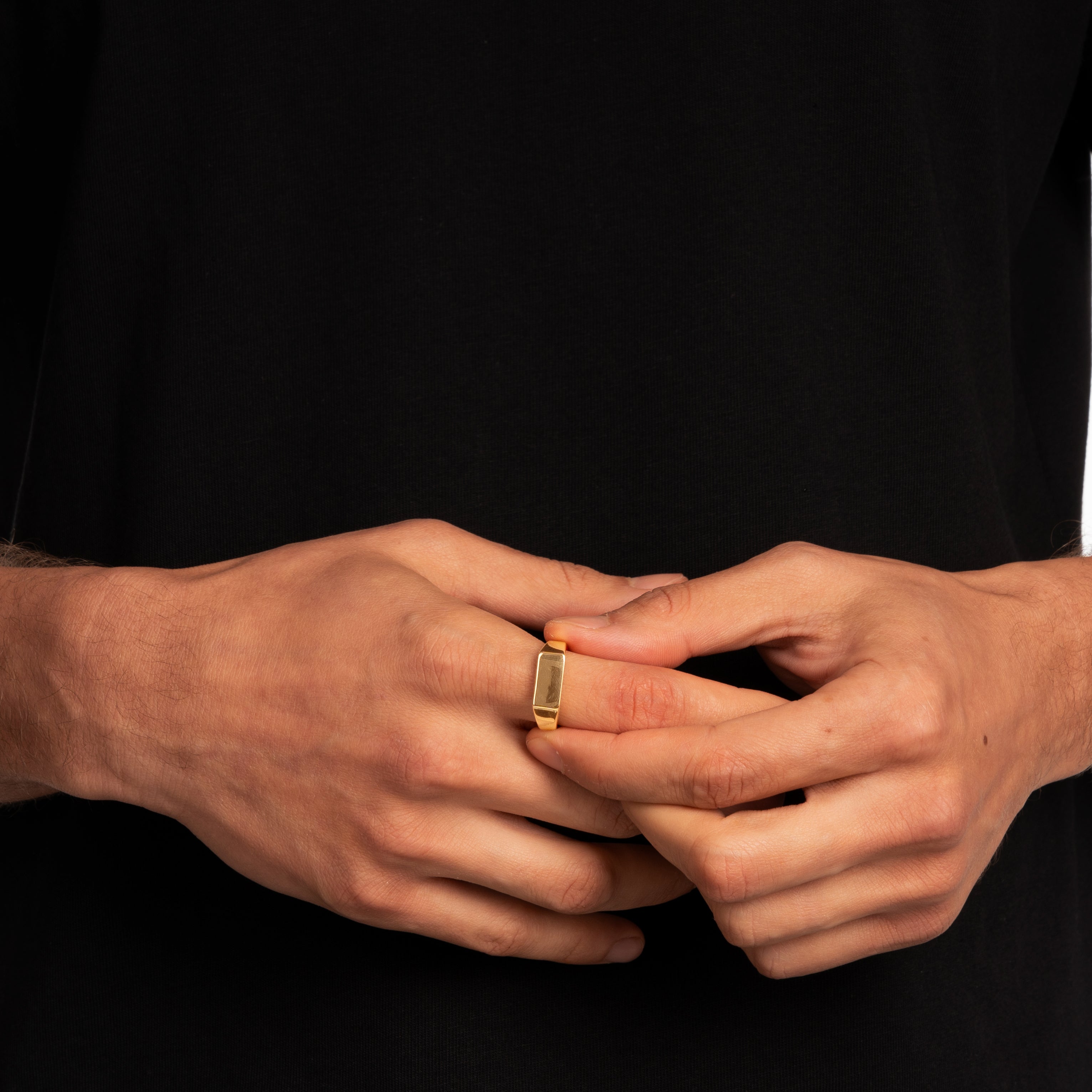 RECTANGLE SIGNET RING (GOLD)
