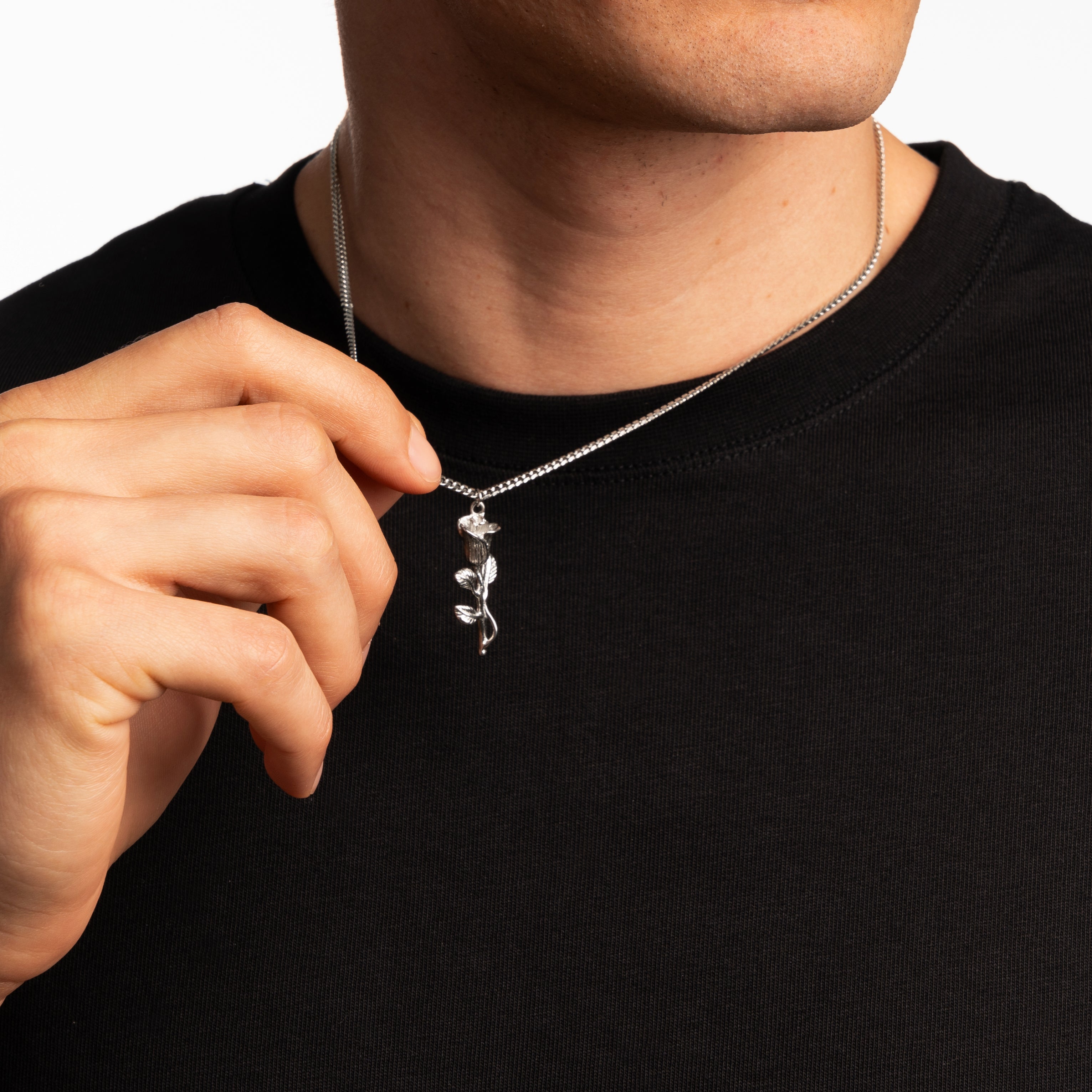 ROSE PENDANT (SILVER)