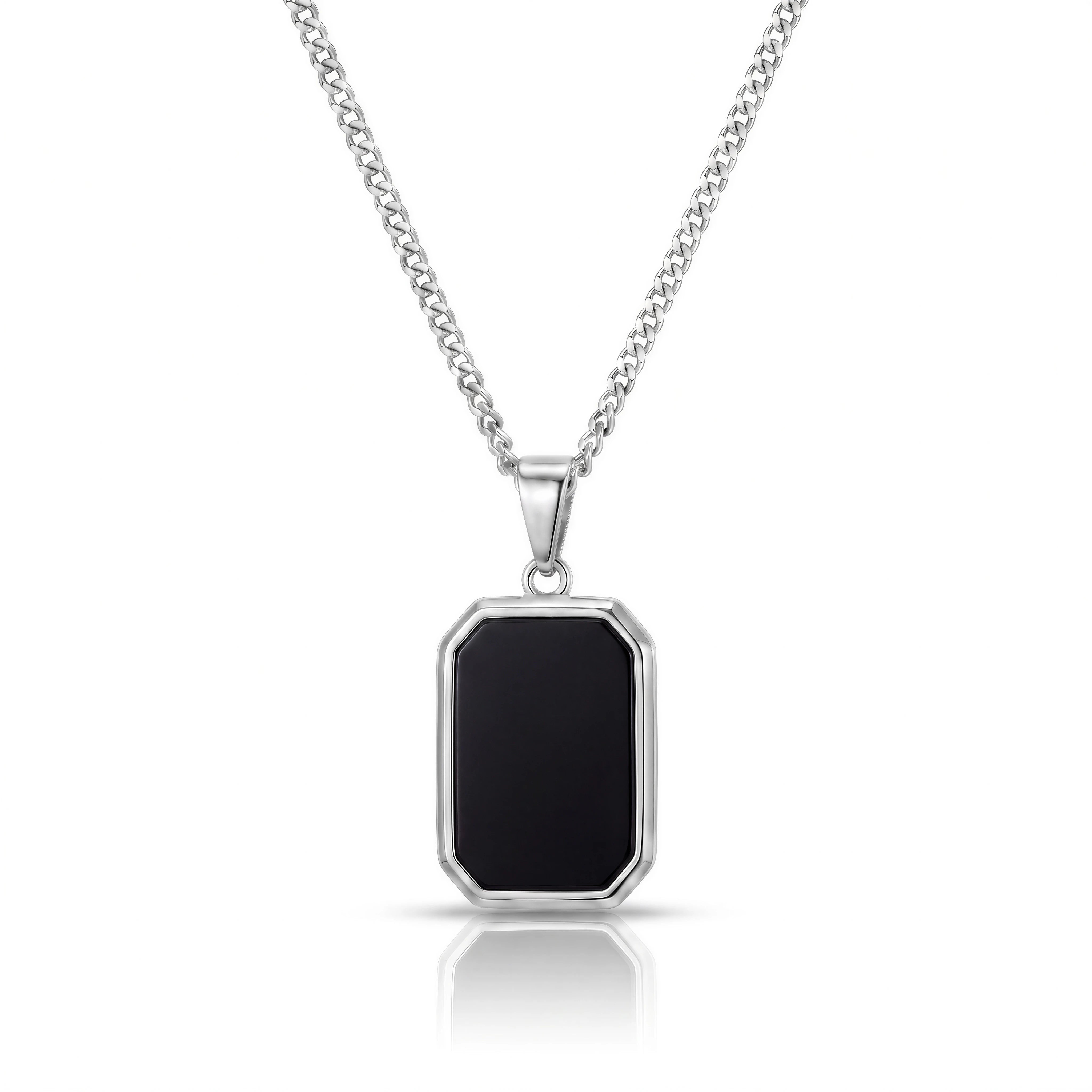 Black Onyx Pendant (Silver)