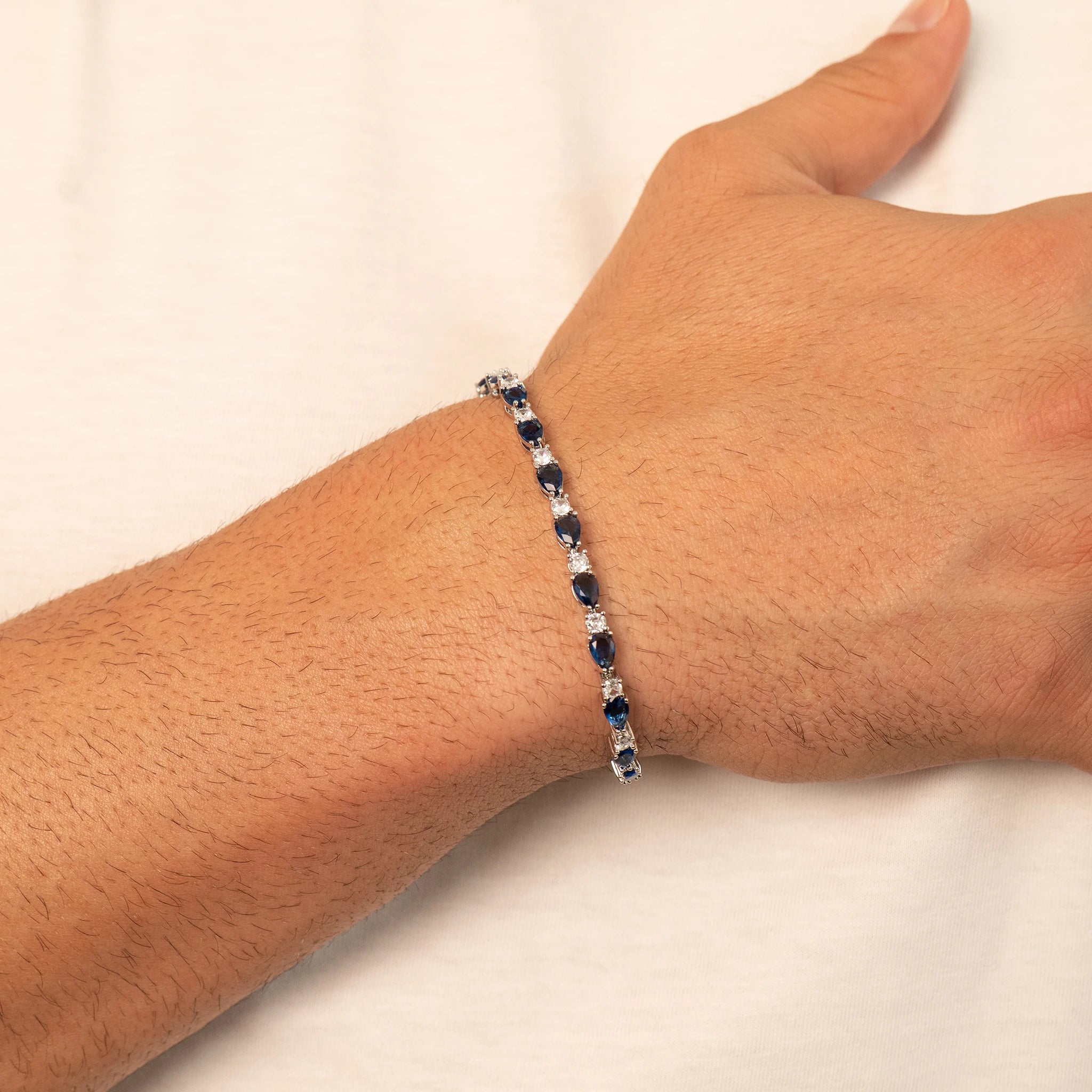 Blue Sapphire Bracelet (Silver)