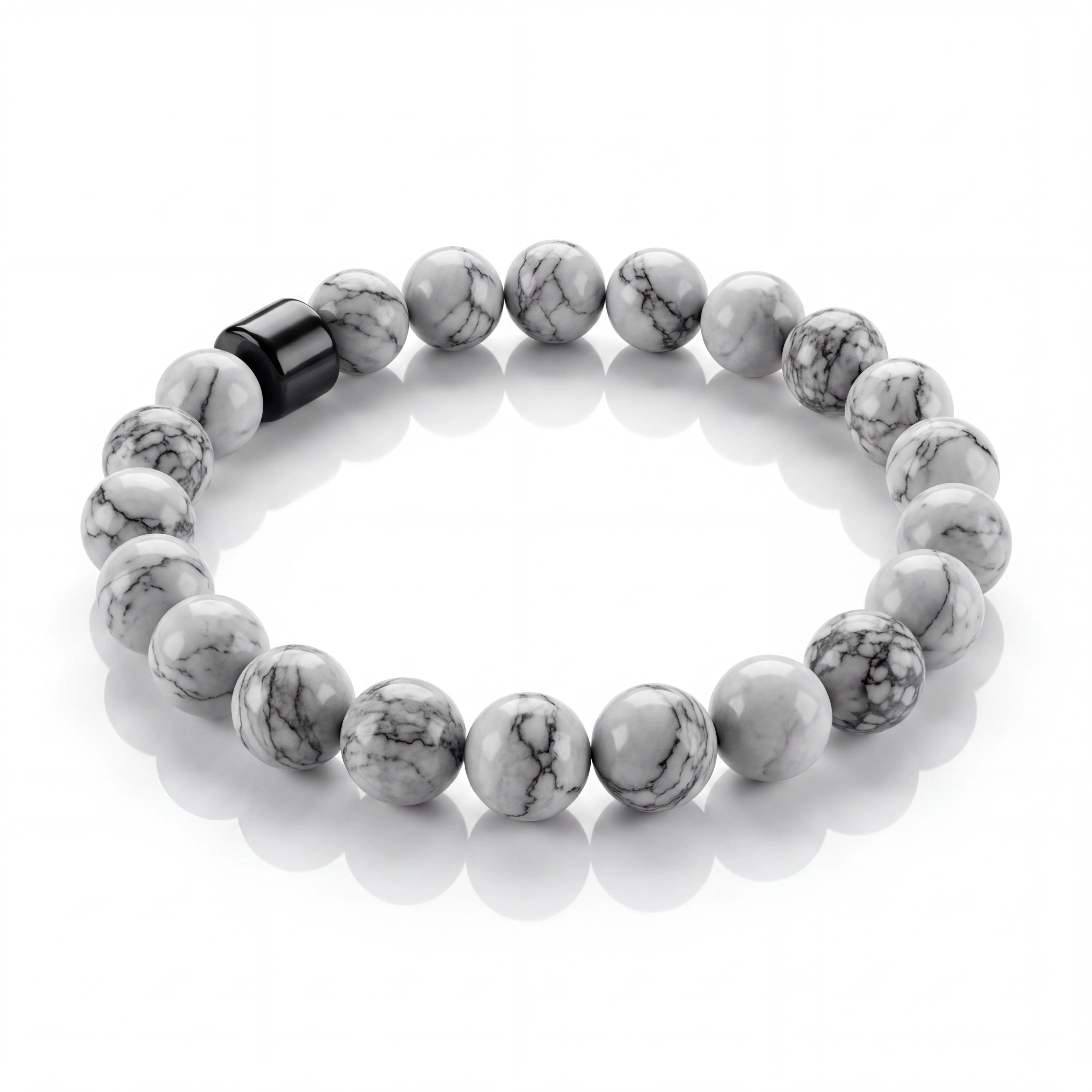 Howlite Bead Bracelet