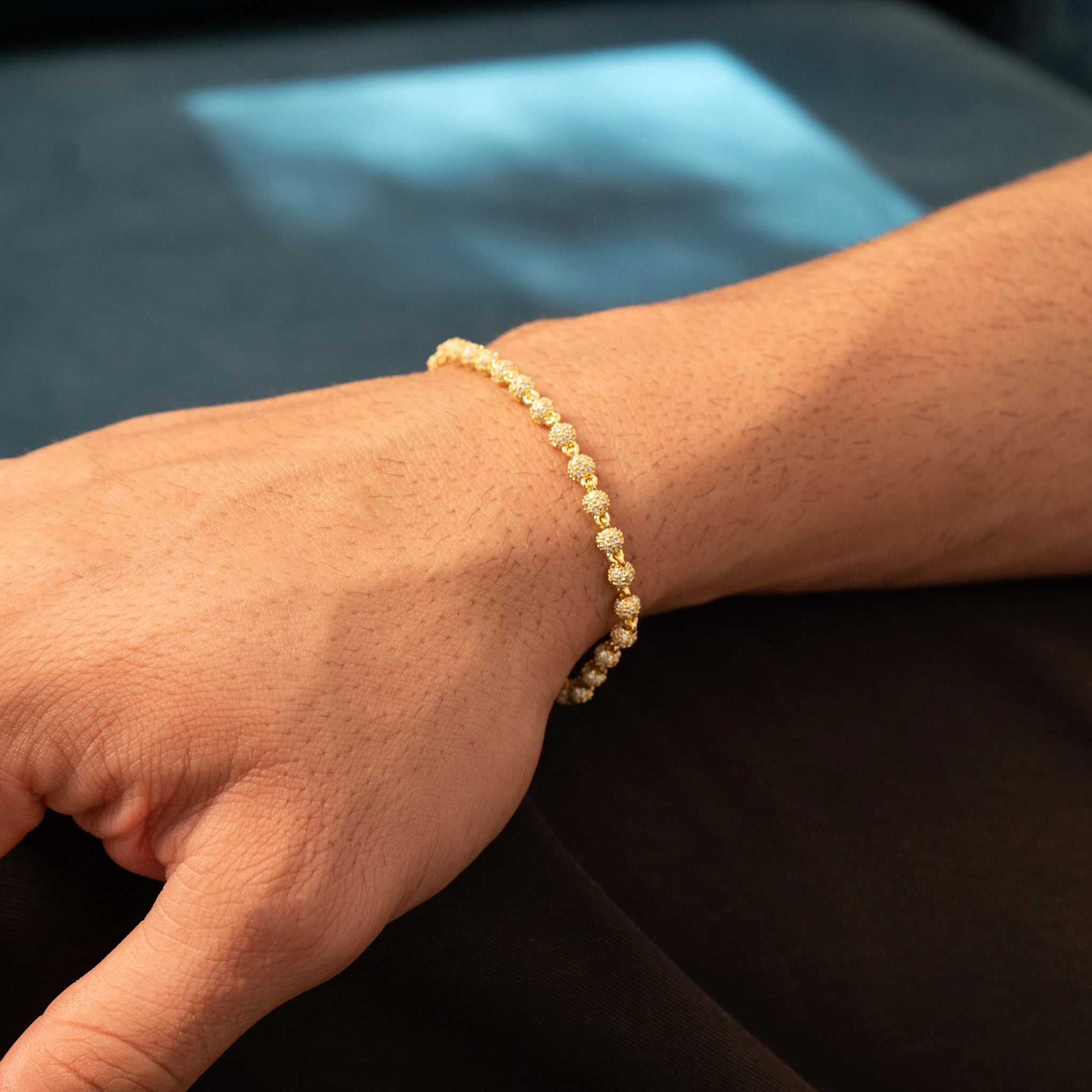 Iced Ball Bracelet (Gold)