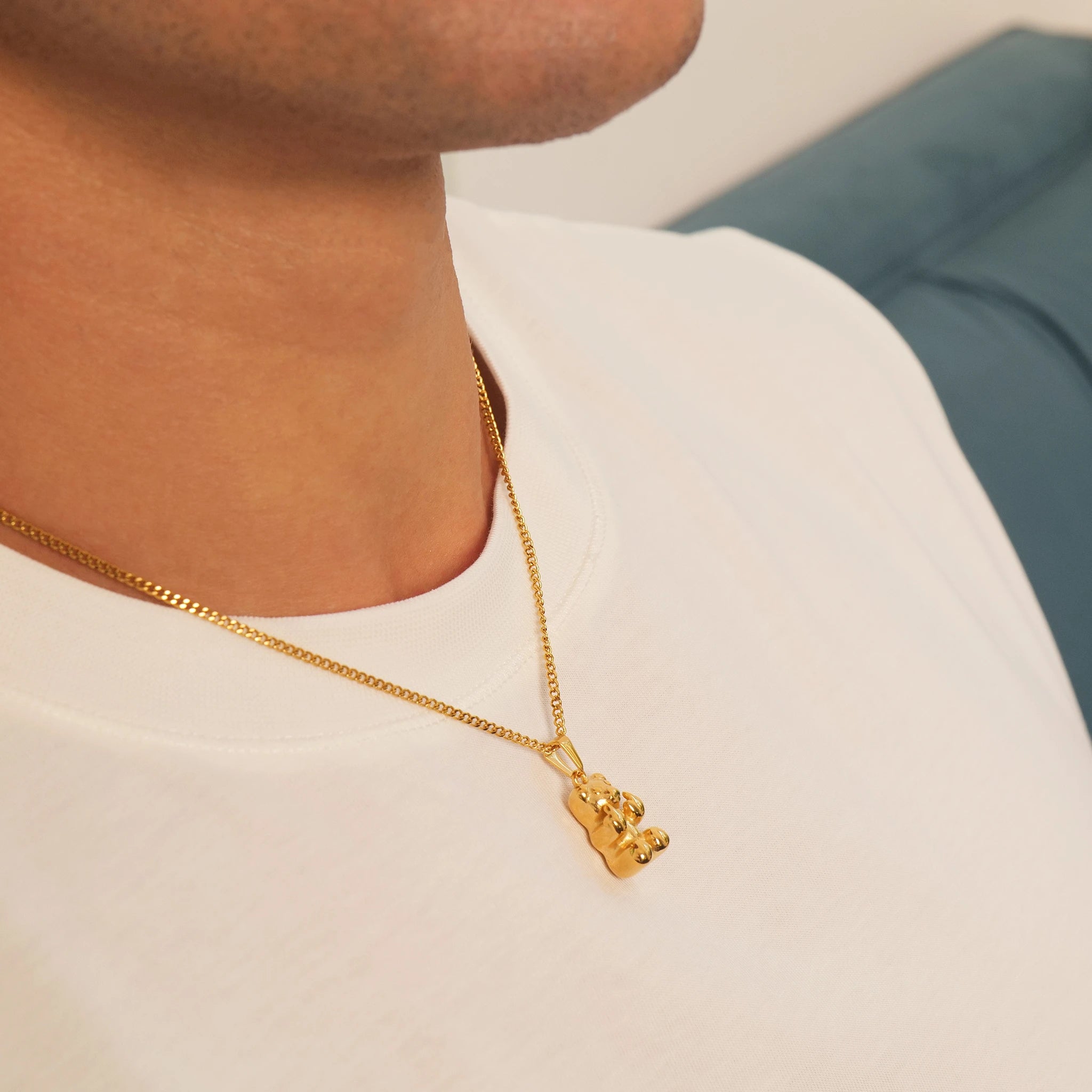 Insulting Bear Pendant (Gold)