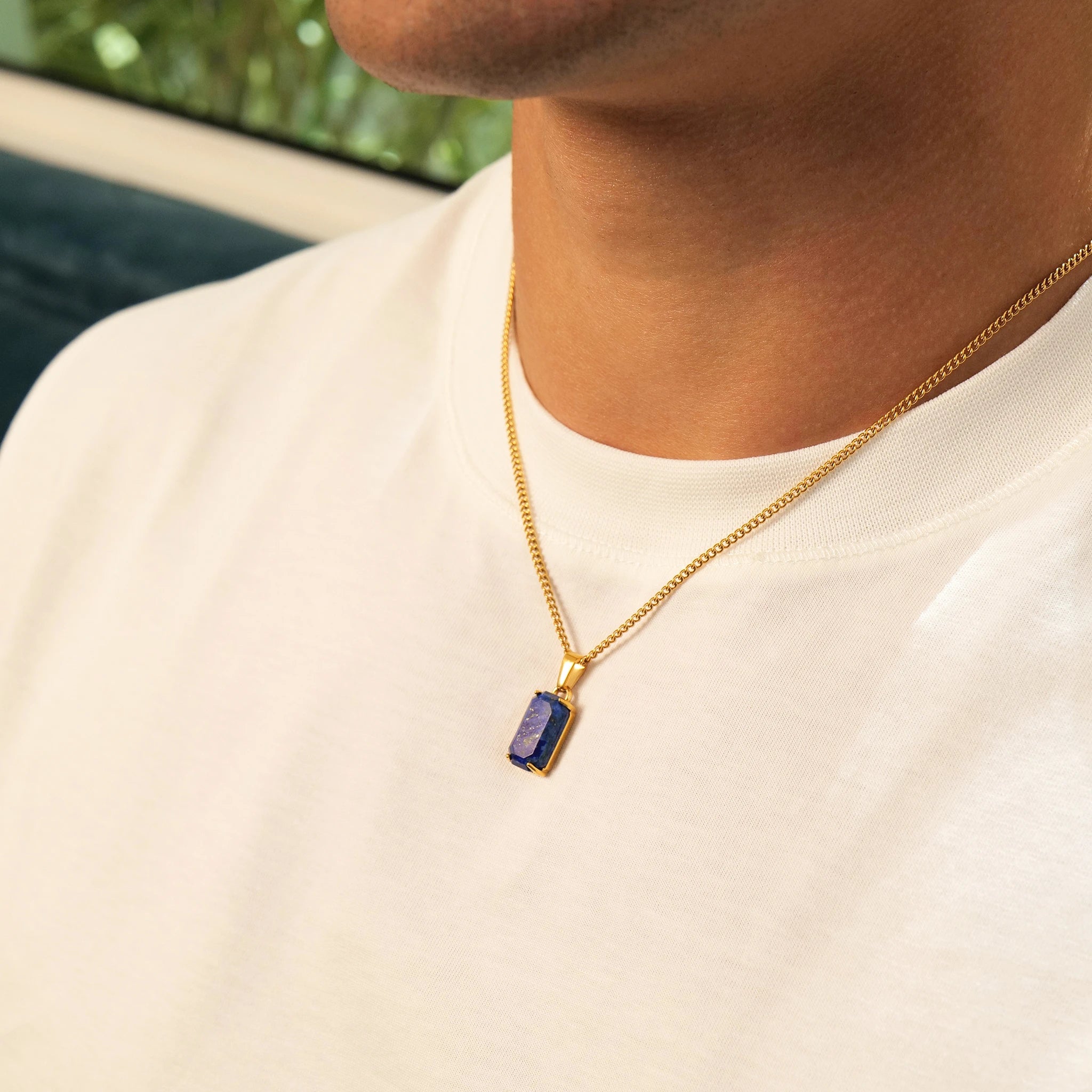Lapis Lazuli Pendant (Gold)