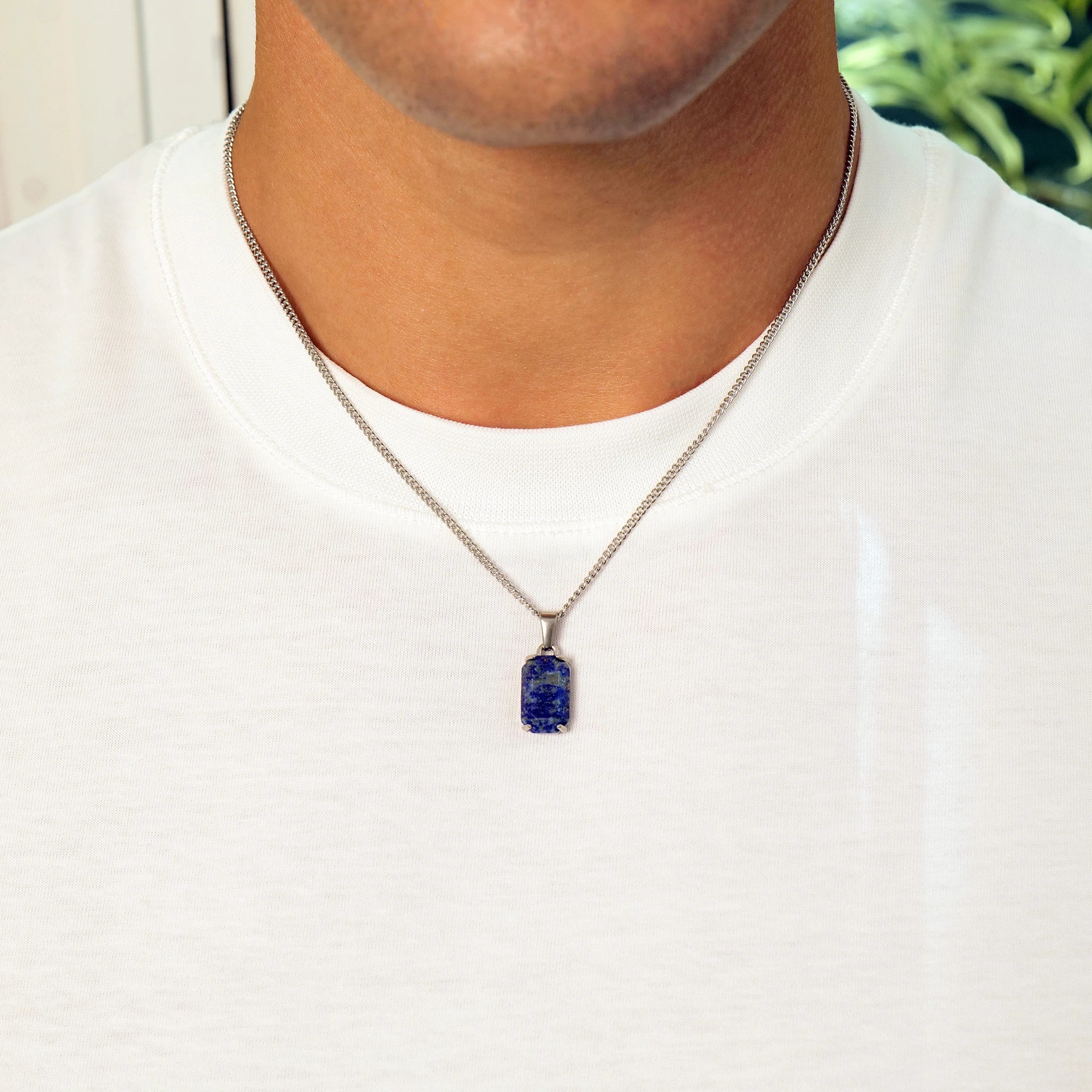 Lapis Lazuli Pendant (Silver)