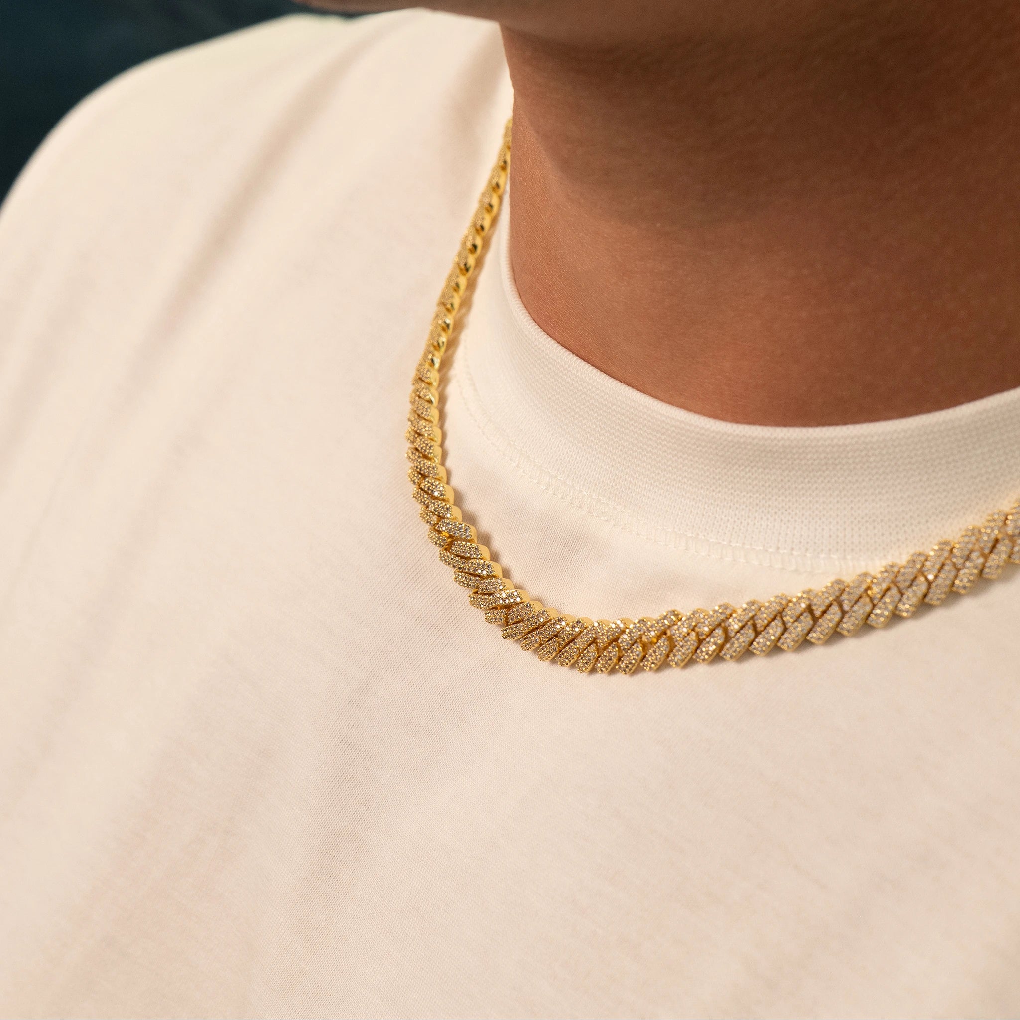 Prong Link Iced Cuban Set (Gold)