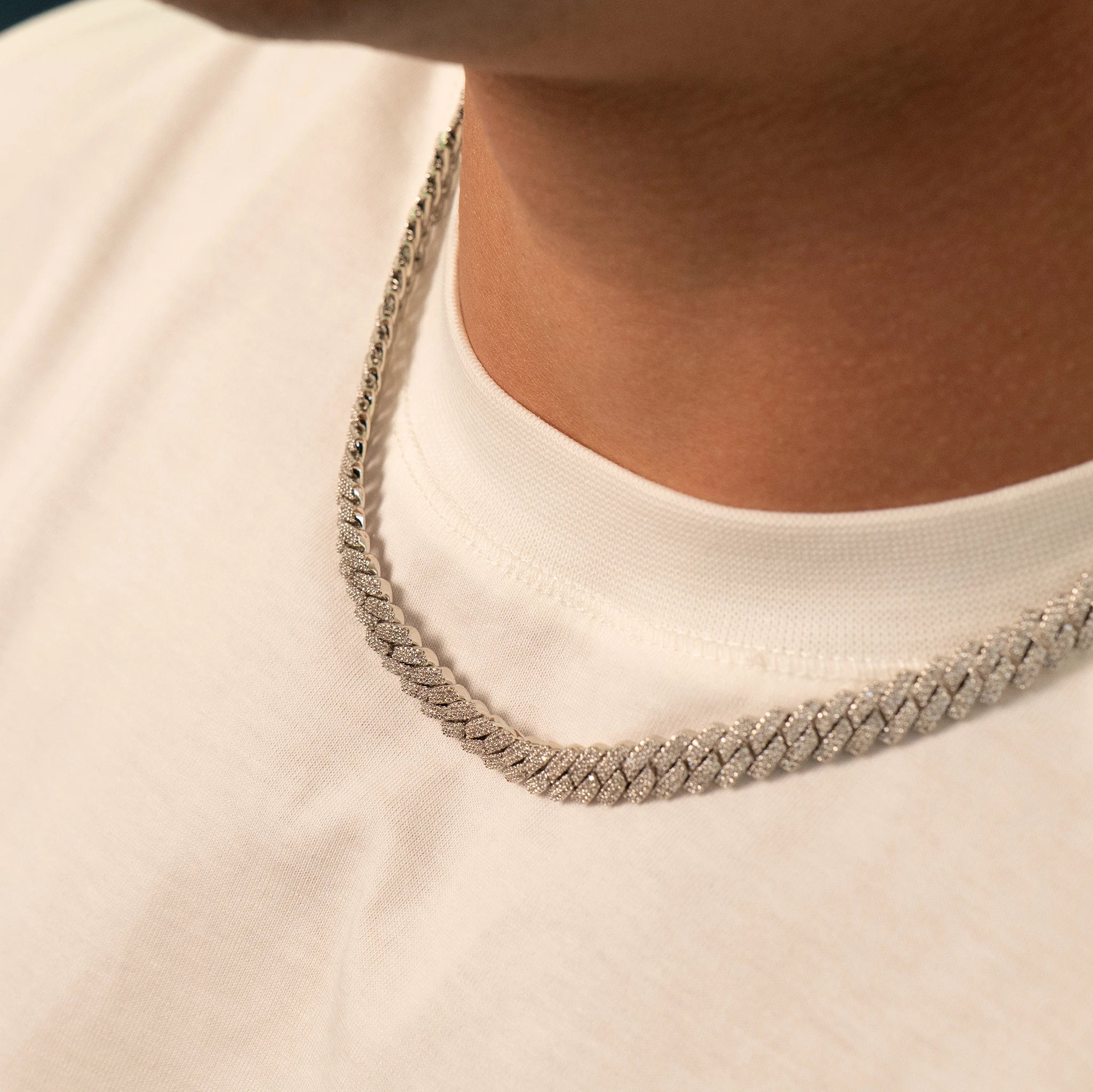 Prong Link Iced Cuban Set (Silver)