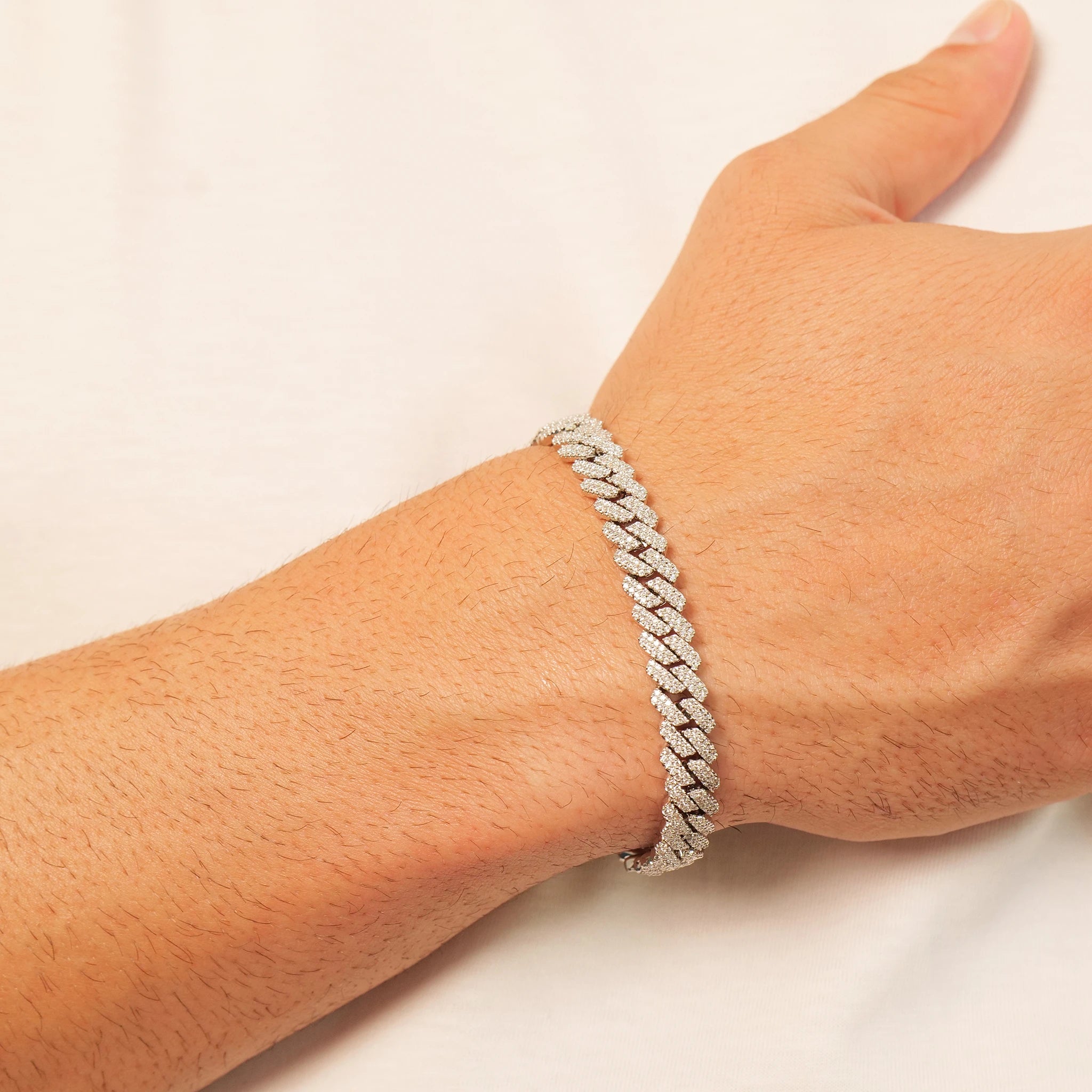 Prong Link Iced Cuban Set (Silver)