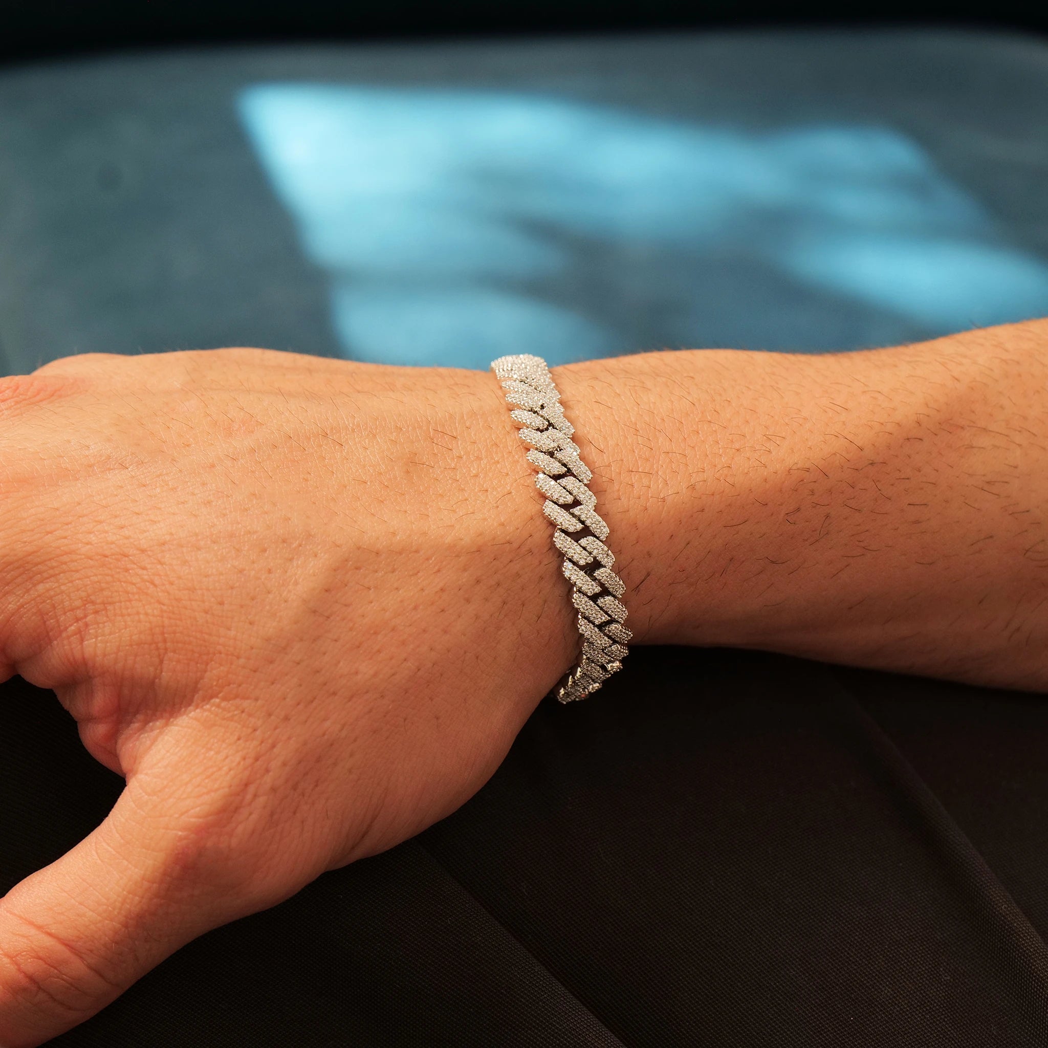 Prong Link Iced Cuban Set (Silver)