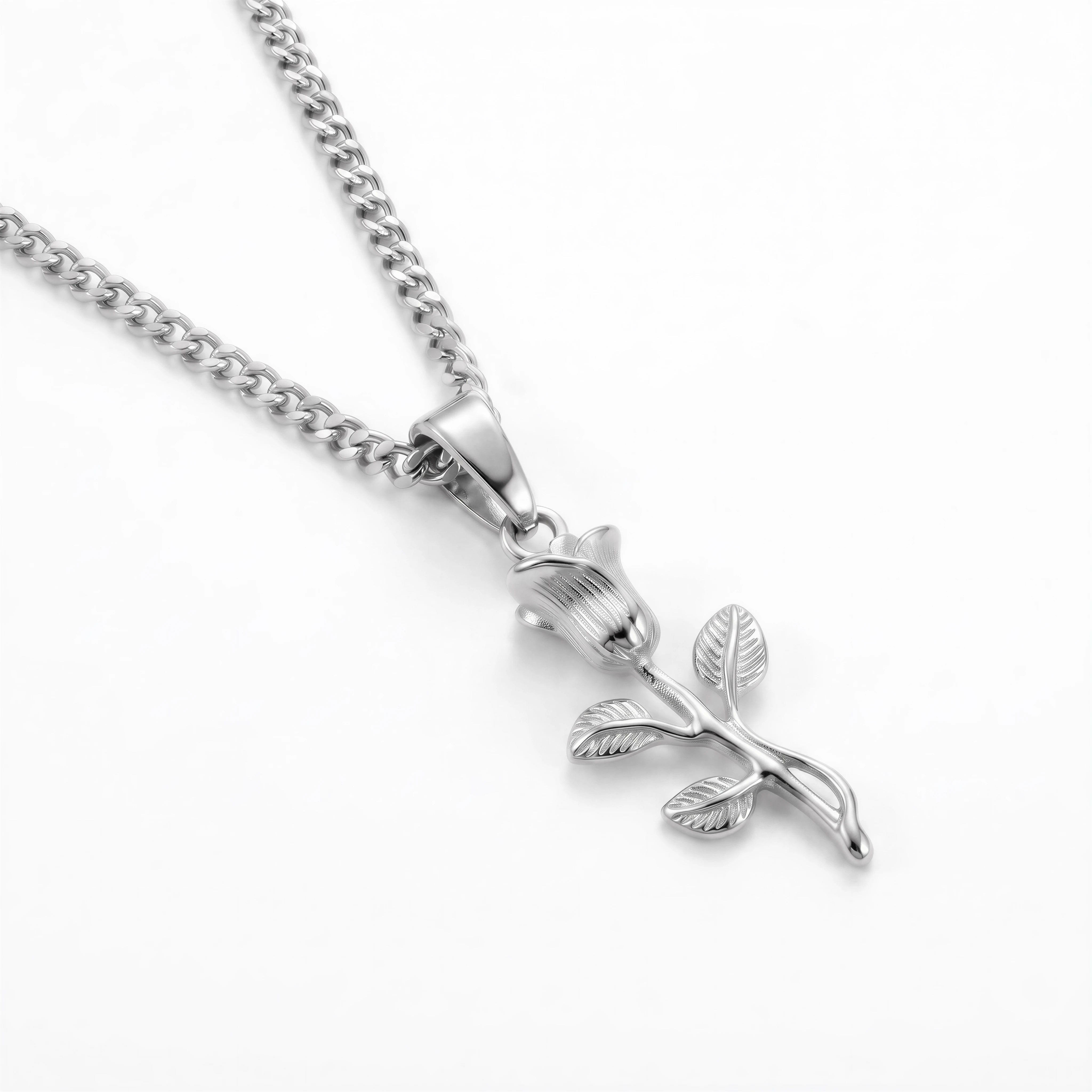 Rose Pendant (Silver)