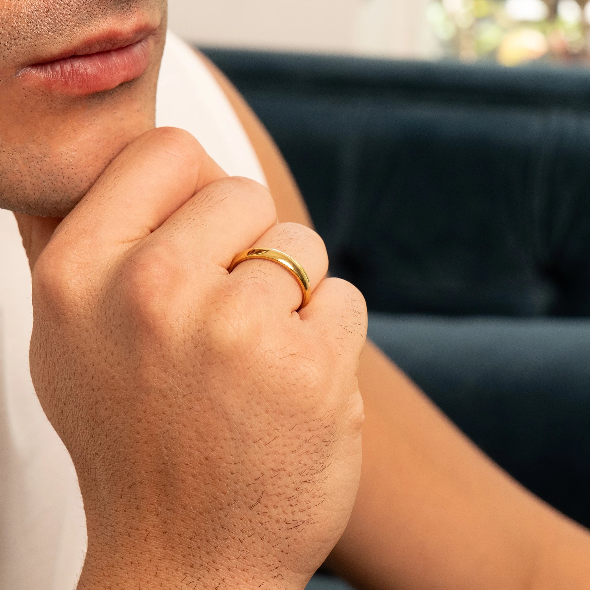 Round Band Ring 4MM (Gold)