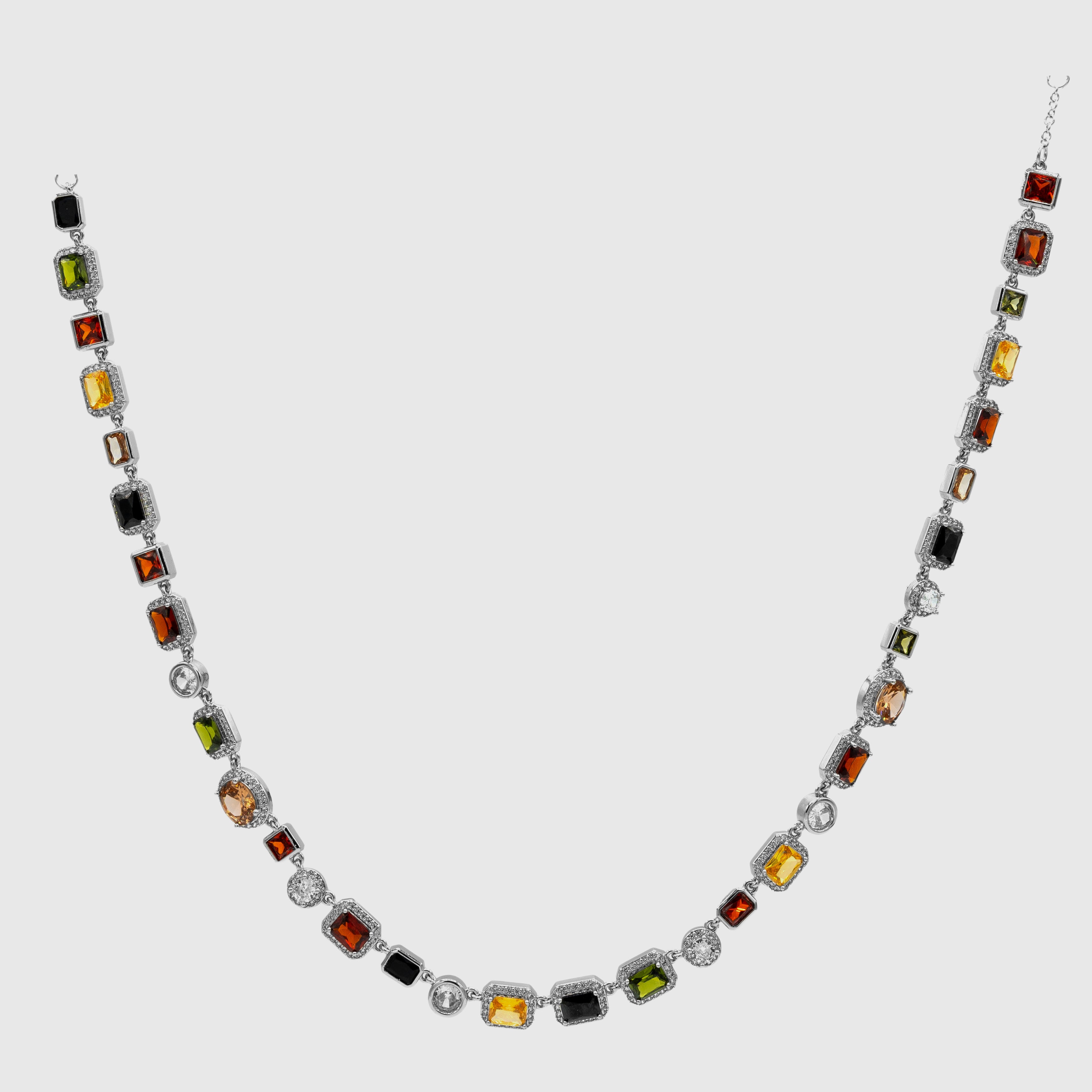 GEMSTONE NECKLACE (SILVER)