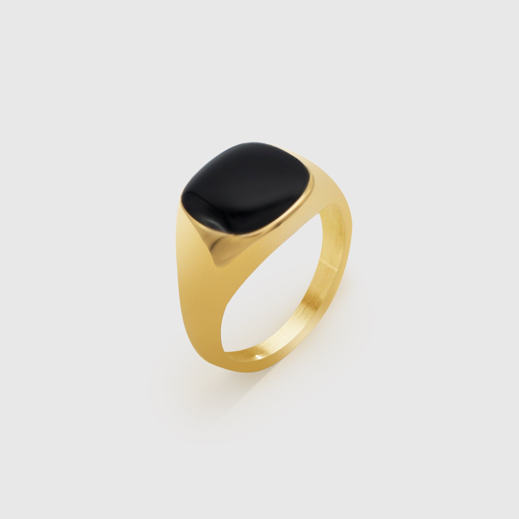 OVAL STONE SIGNET RING (GOLD)