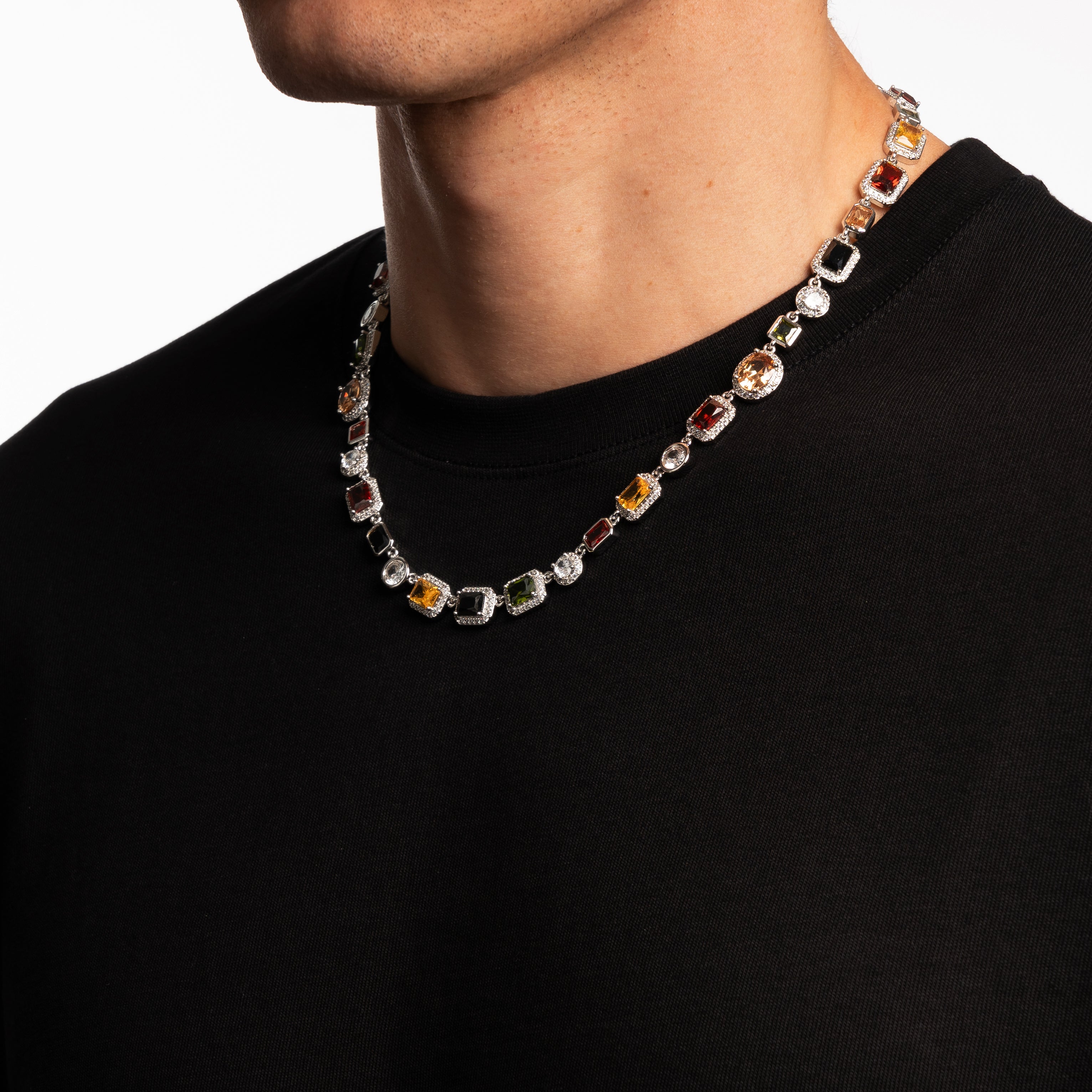 GEMSTONE NECKLACE (SILVER)