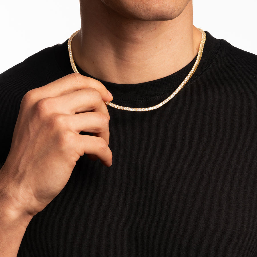 TENNIS CHAIN (GOLD) 3MM