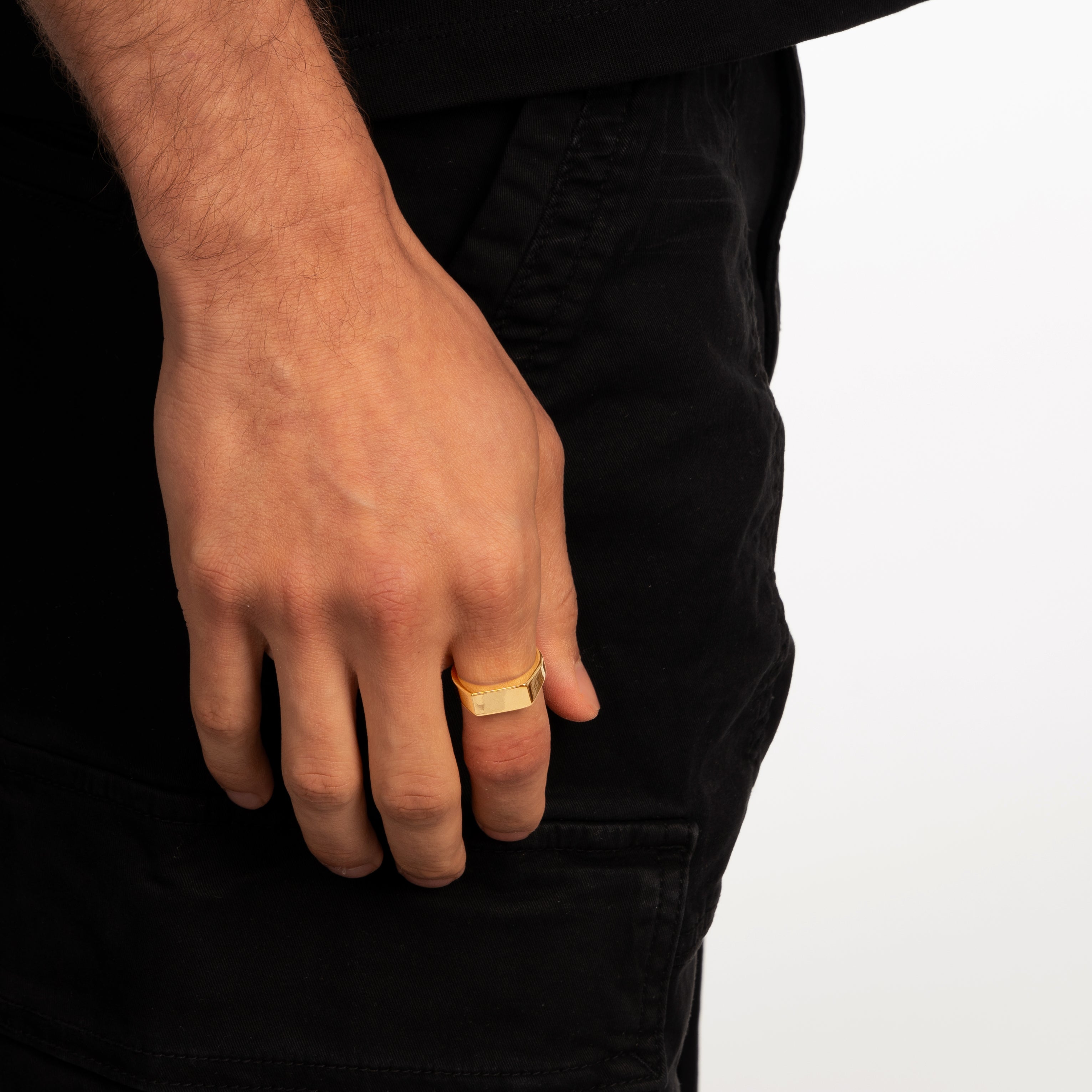 RECTANGLE SIGNET RING (GOLD)