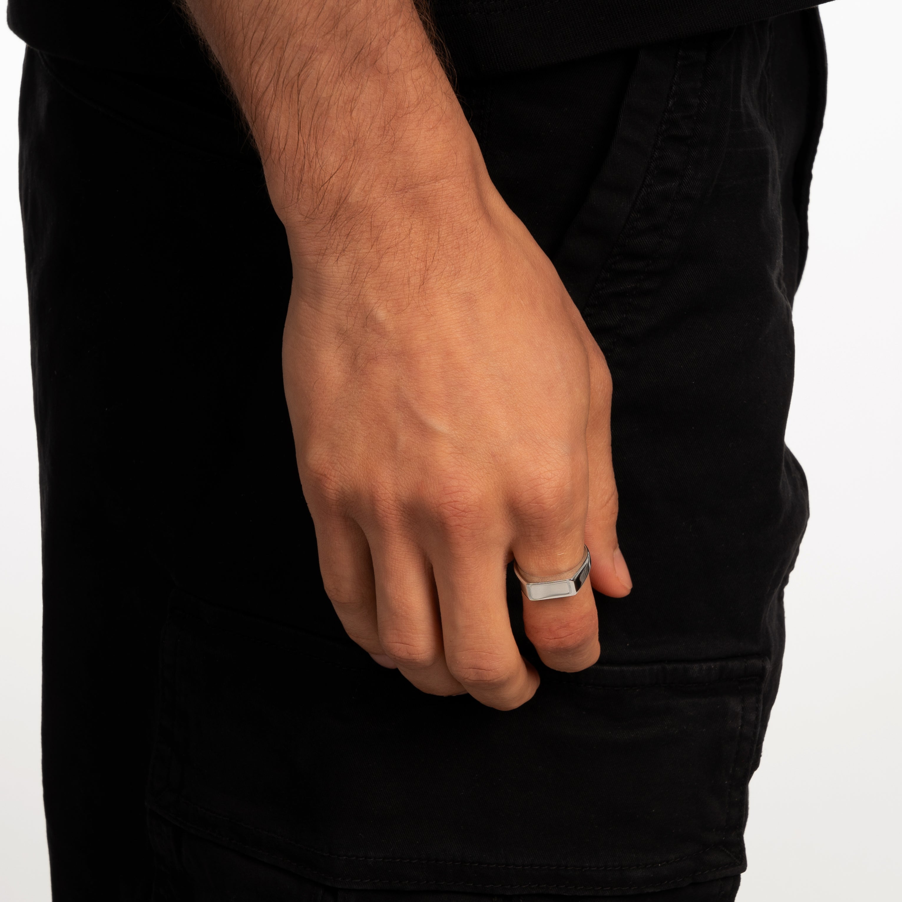 RECTANGLE SIGNET RING (SILVER)