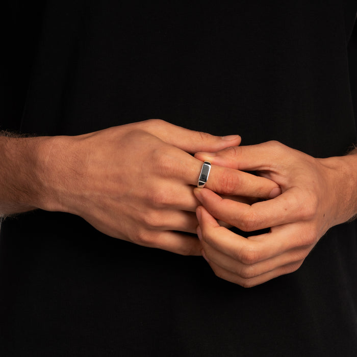 RECTANGLE SIGNET RING (SILVER)