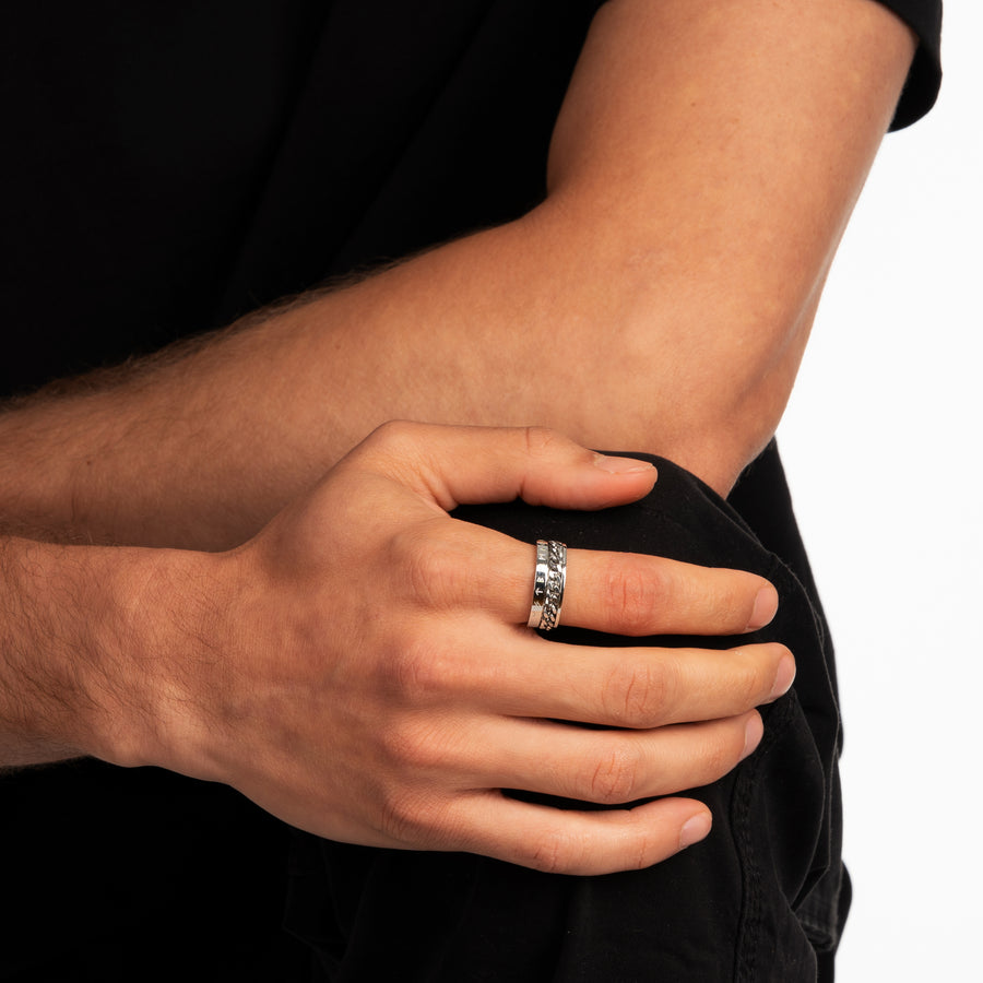ROPE RING (SILVER)