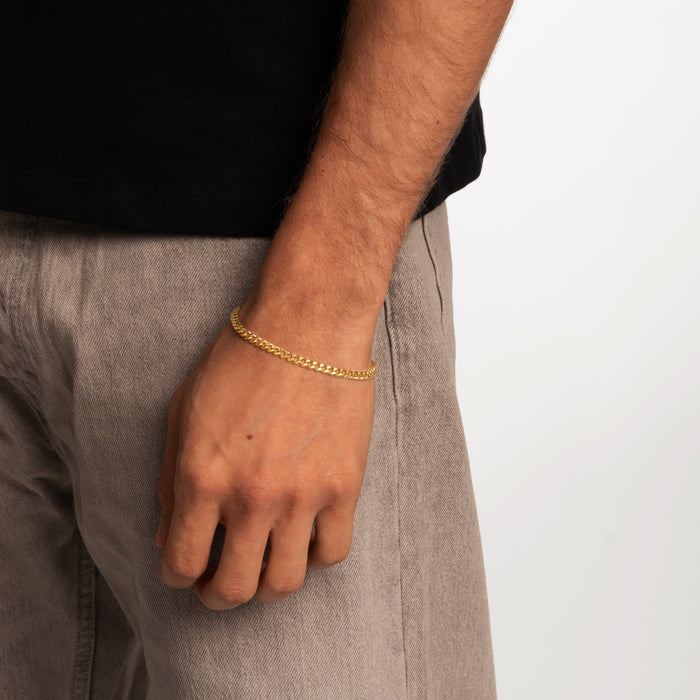 CUBAN BRACELET (GOLD) 4MM