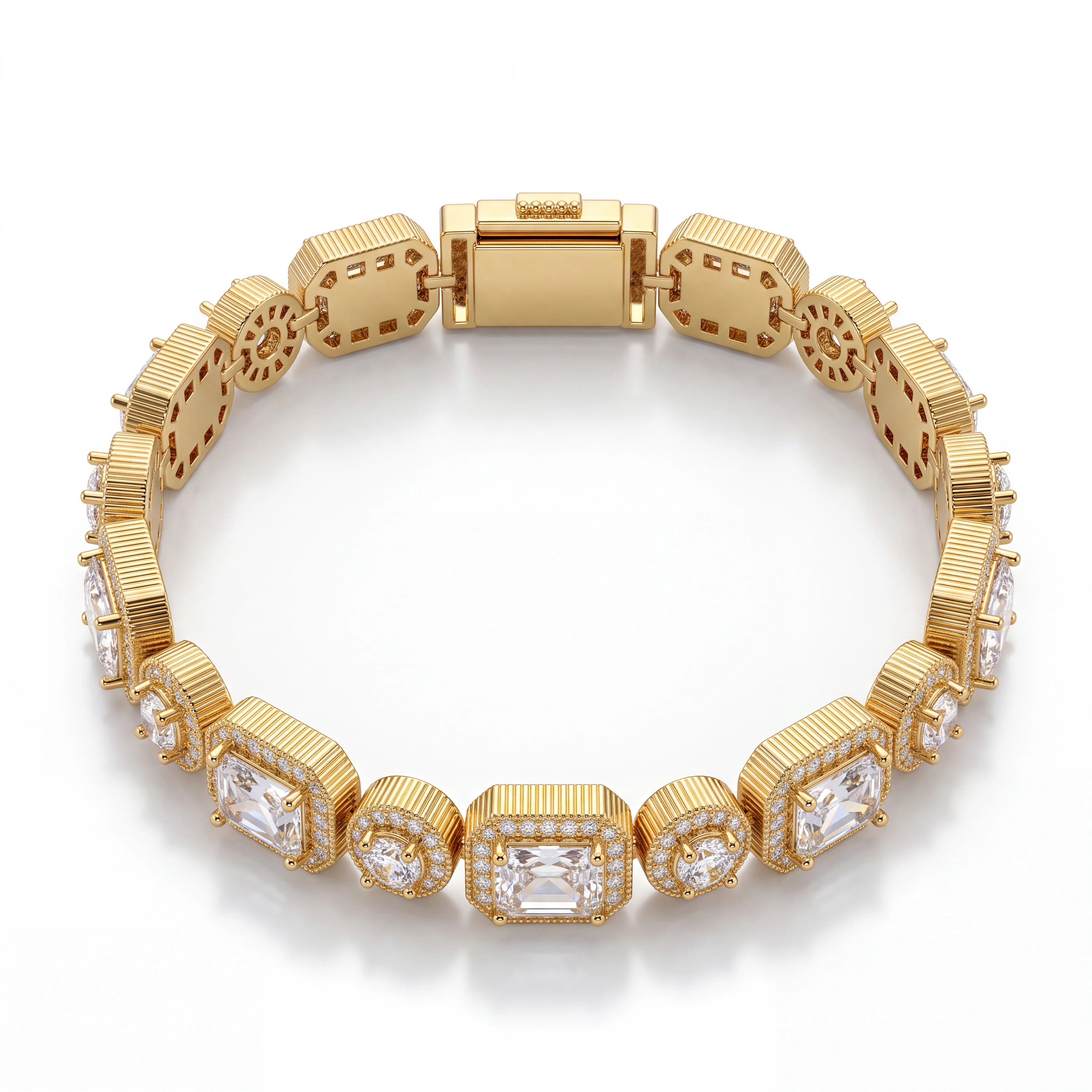 Baguette Iced Bracelet (Gold)