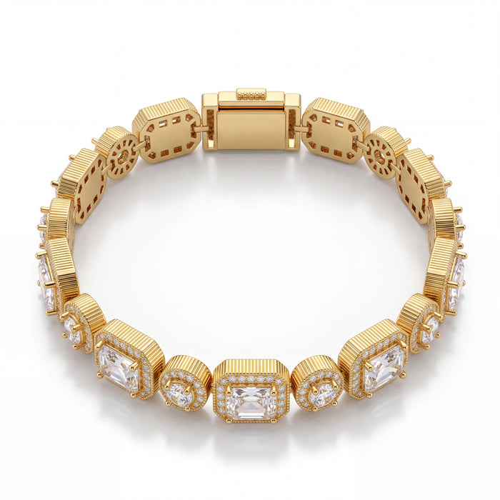 Baguette Iced Bracelet (Gold)