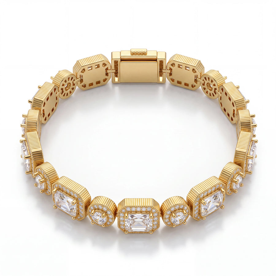 Baguette Iced Bracelet (Gold)