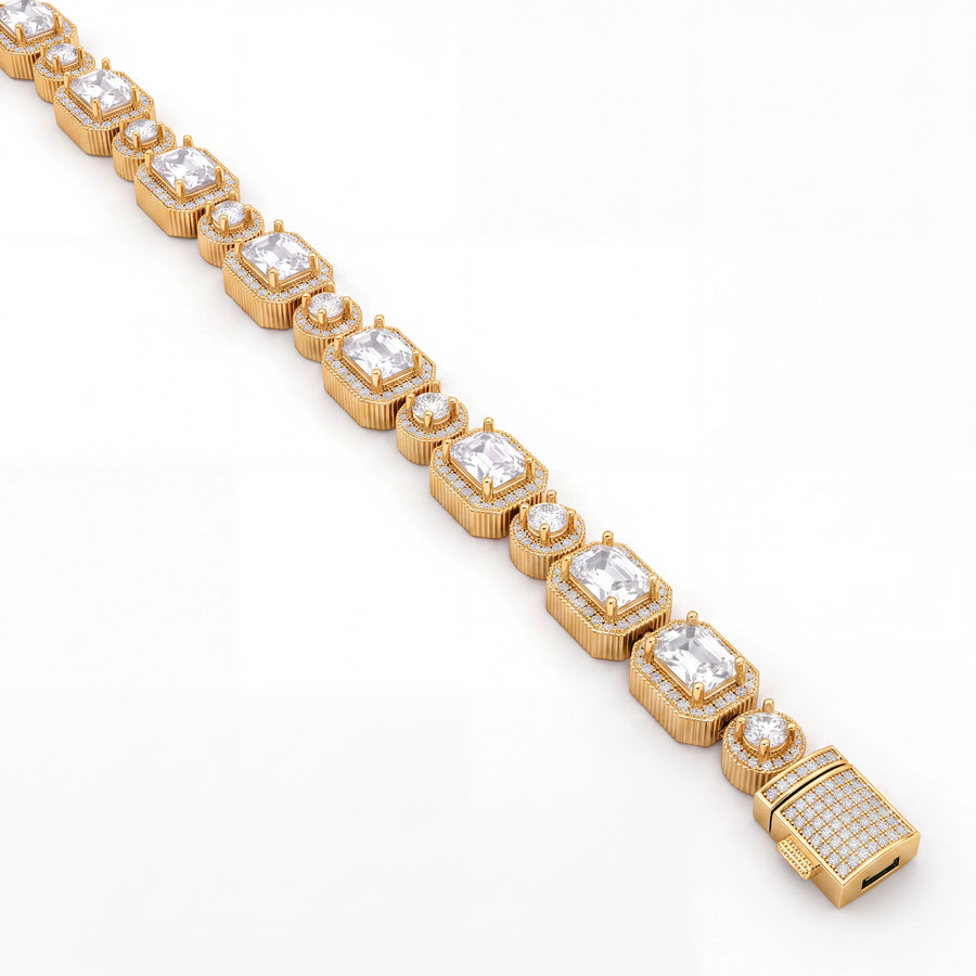 Baguette Iced Bracelet (Gold)