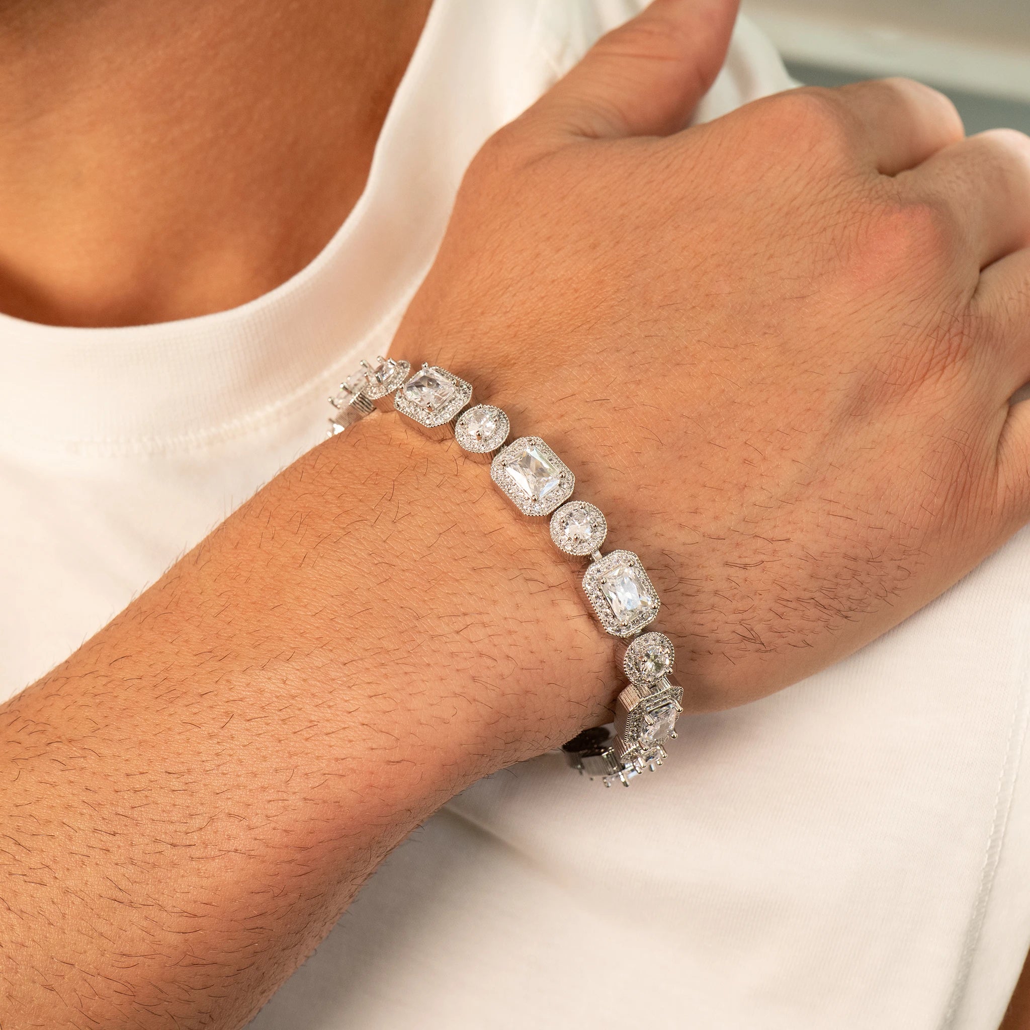 Baguette Iced Set (Silver)