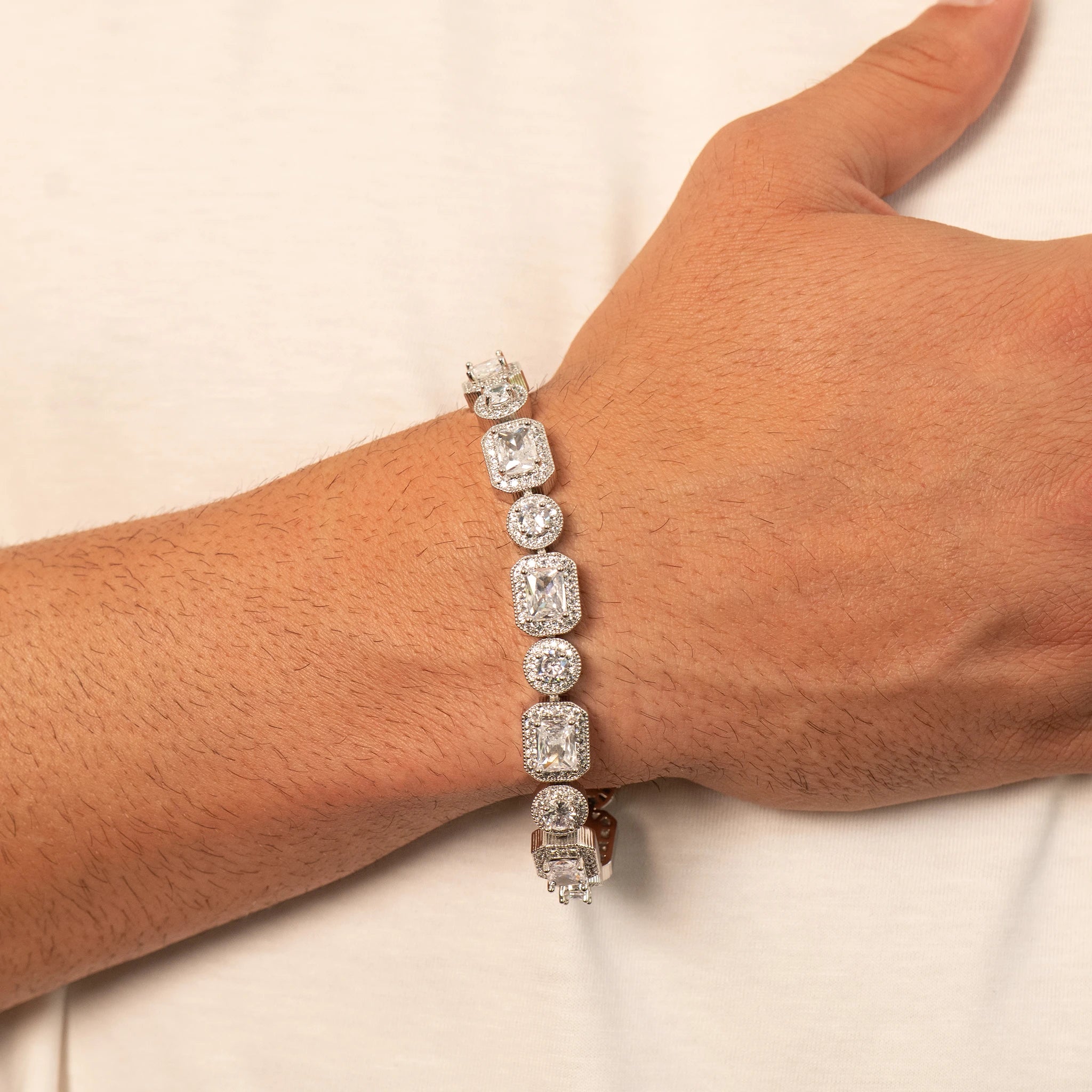 Baguette Iced Set (Silver)