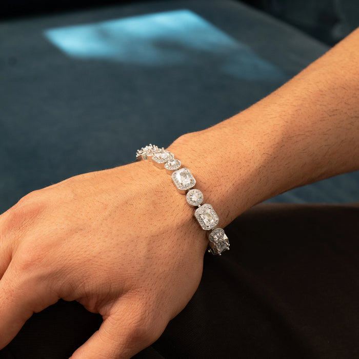 Baguette Iced Bracelet (Silver)