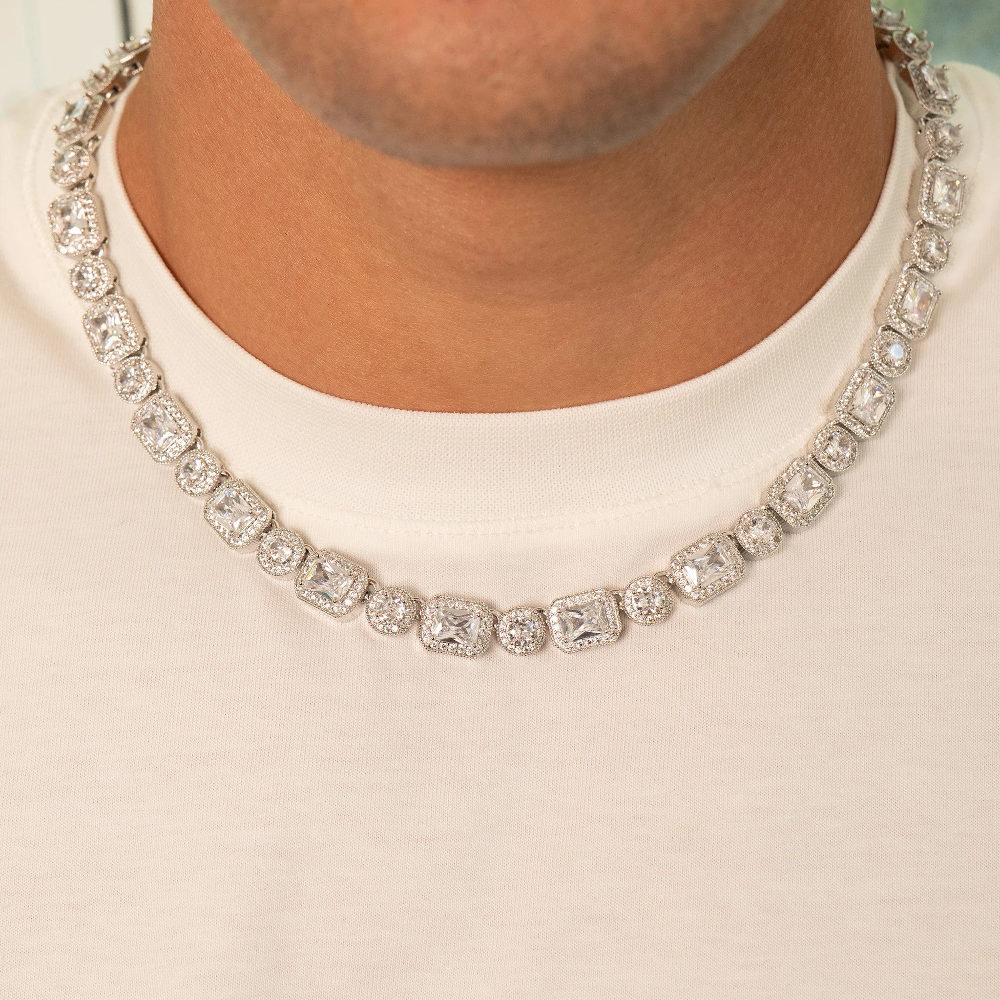 Baguette Iced Set (Silver)