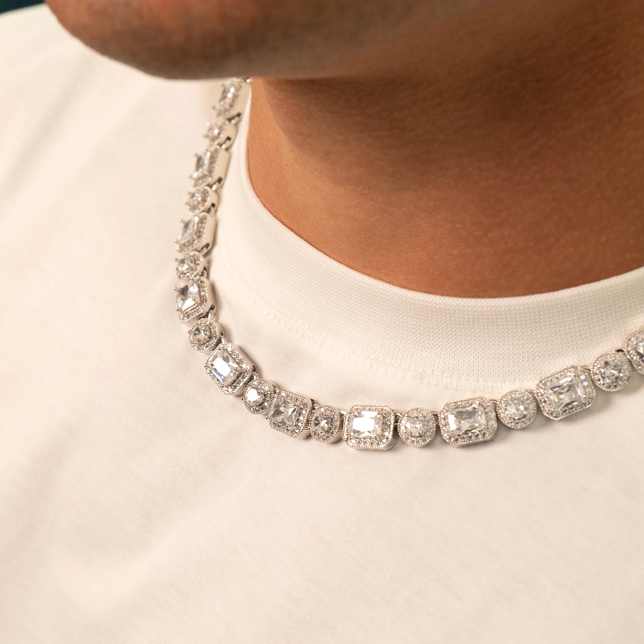 Baguette Iced Set (Silver)