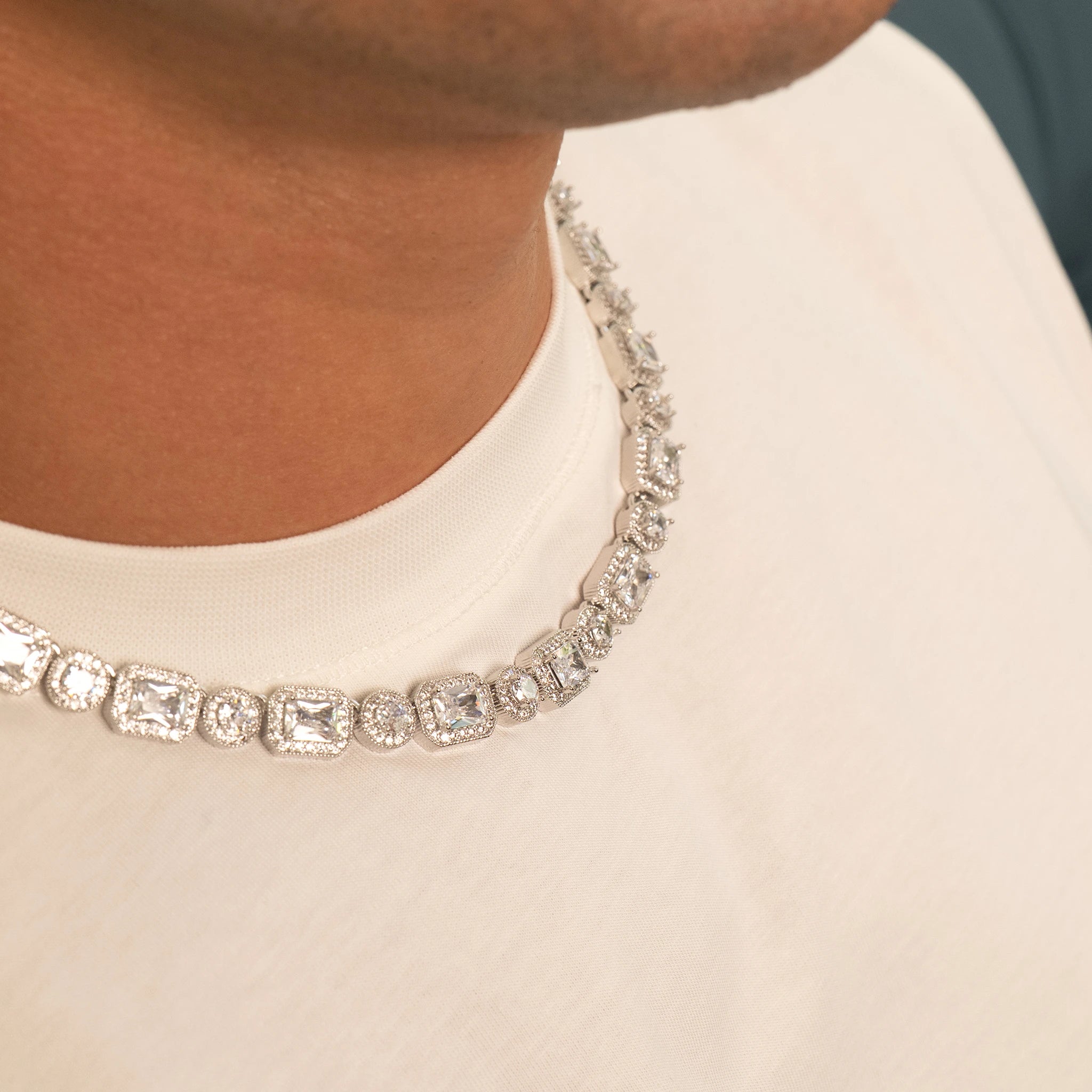 Baguette Iced Set (Silver)