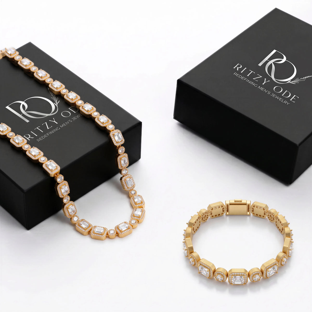 Baguette Iced Set (Gold)