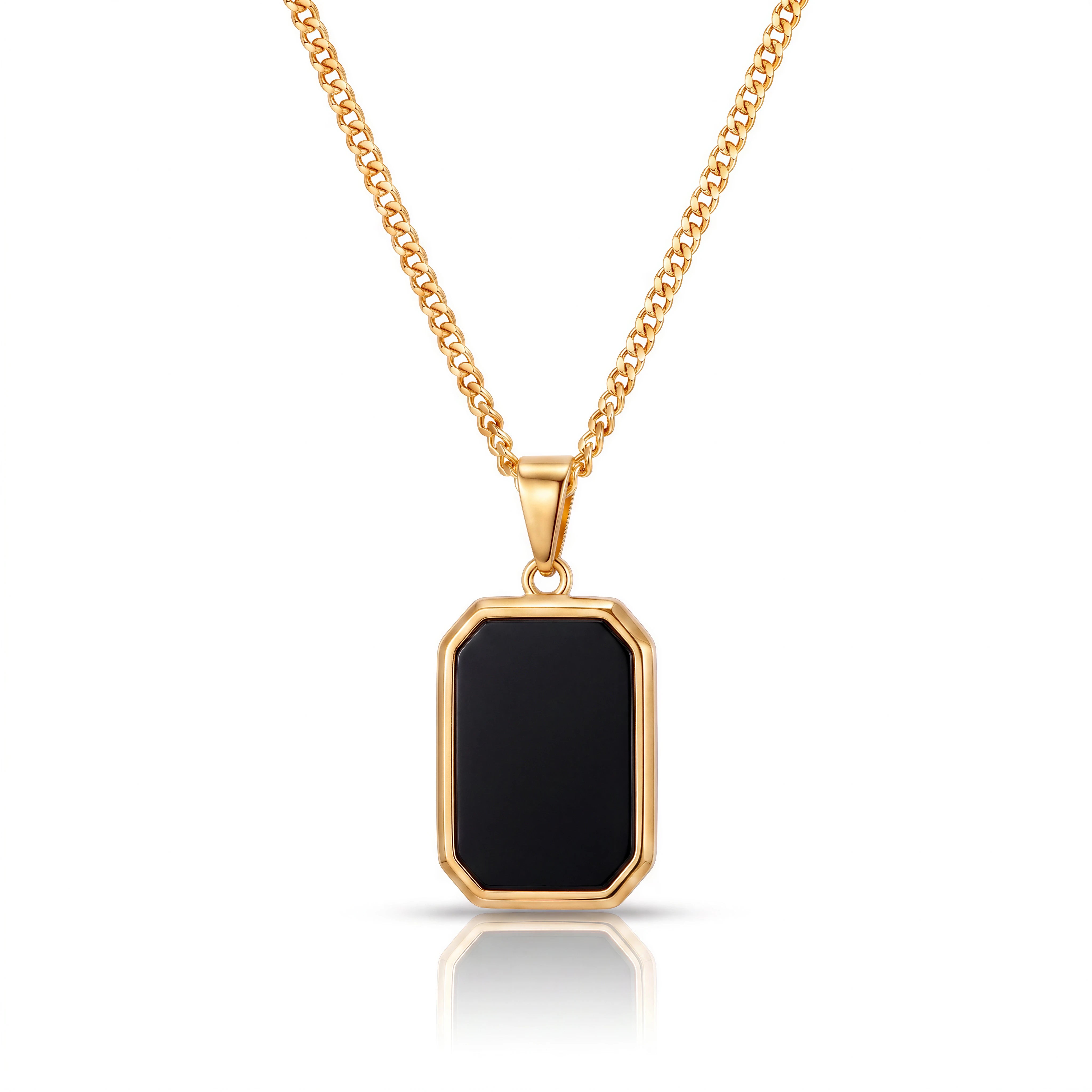 Black Onyx Pendant (Gold)