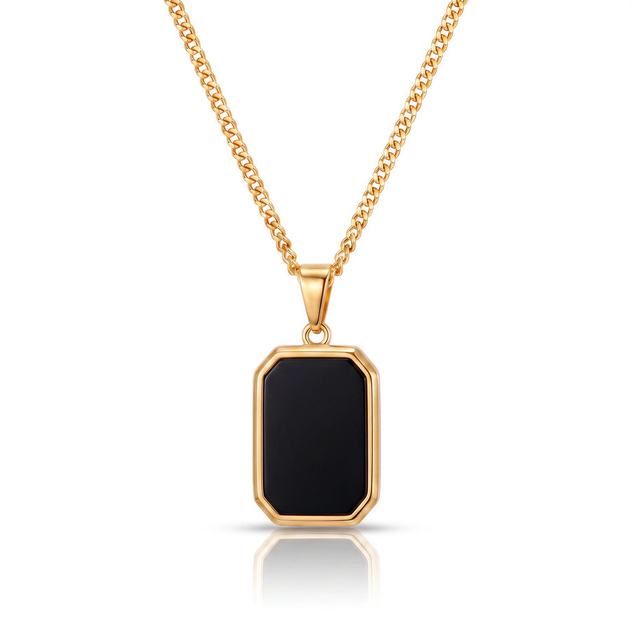 Black Onyx Pendant (Gold)