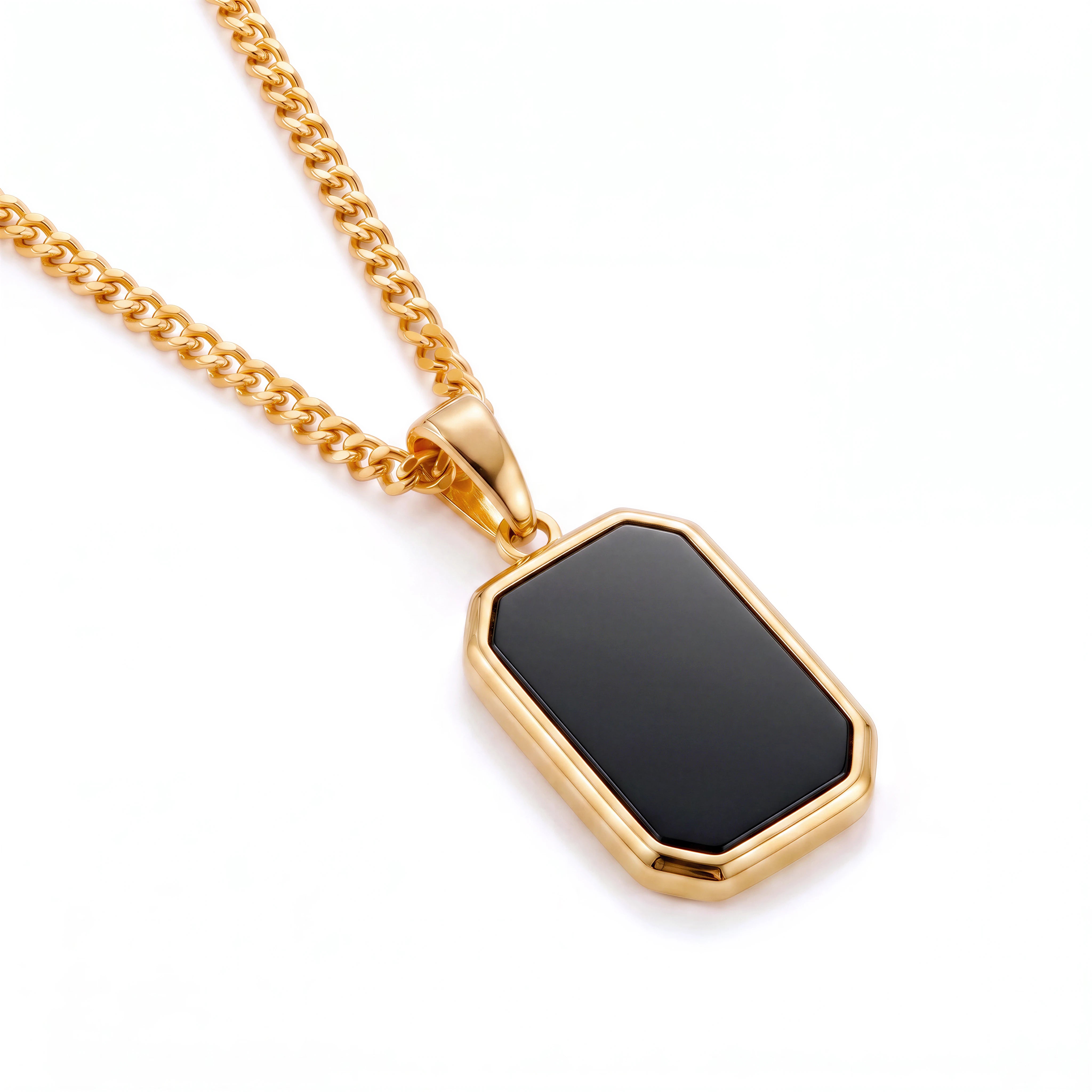 Black Onyx Pendant (Gold)