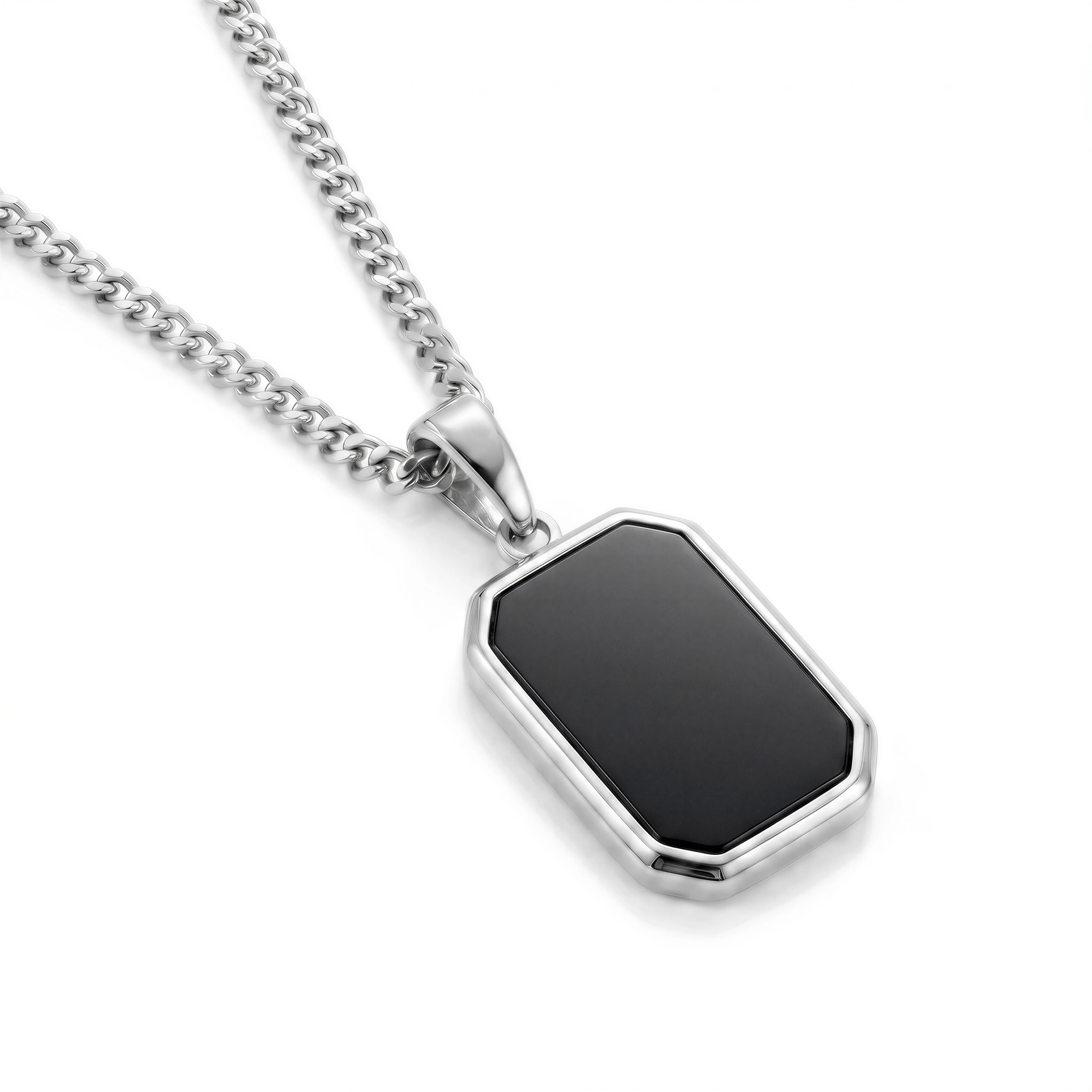 Black Onyx Pendant (Silver)