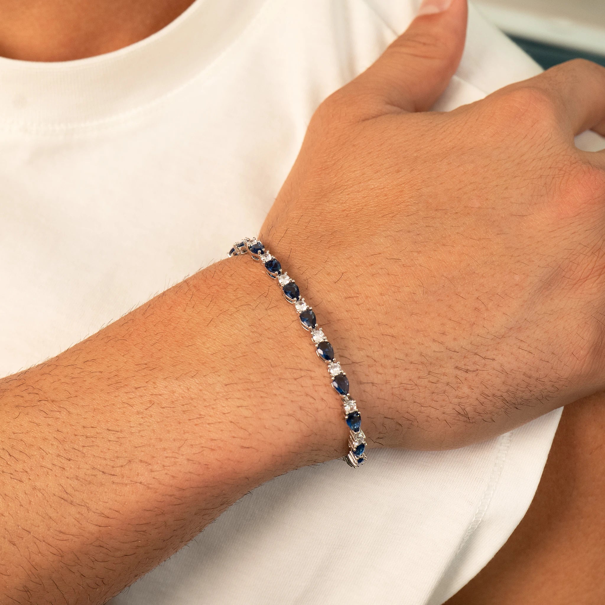 Blue Sapphire Bracelet (Silver)