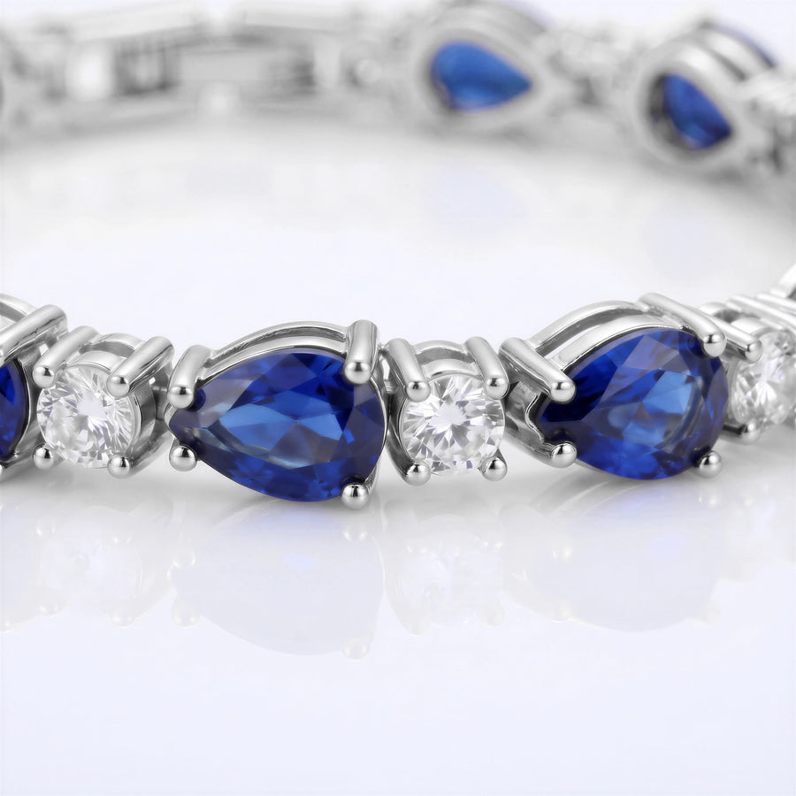 Blue Sapphire Bracelet (Silver)