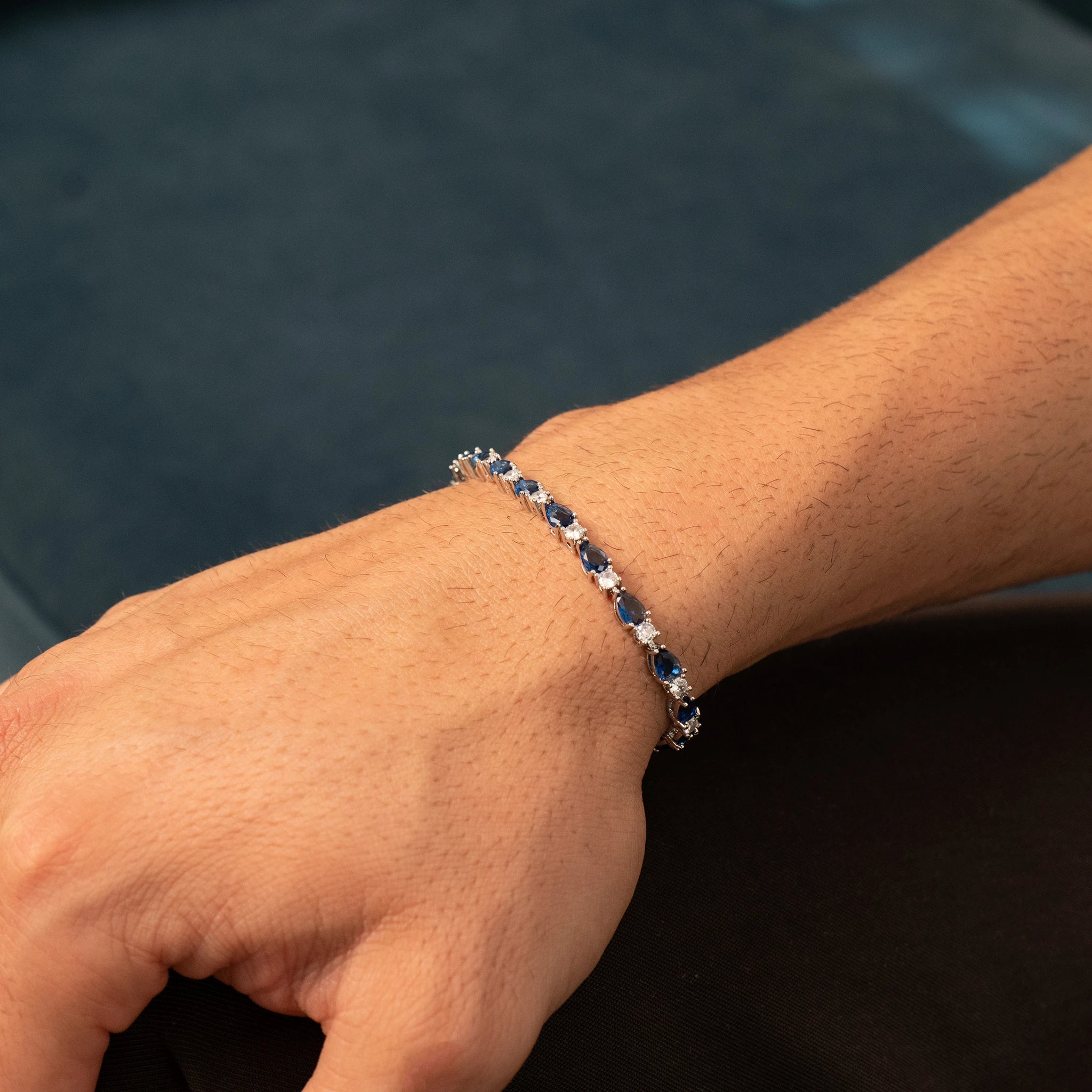 Blue Sapphire Bracelet (Silver)