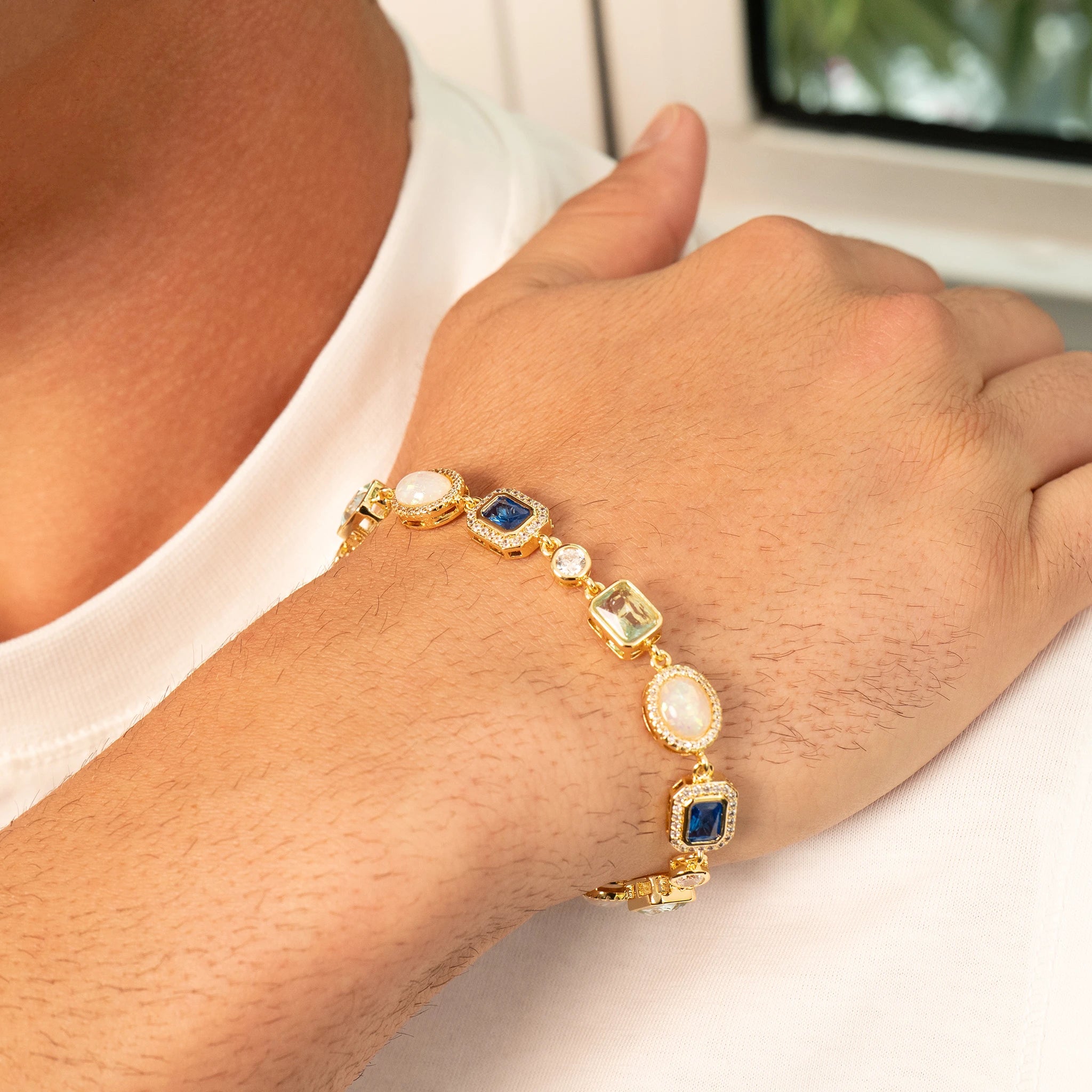 Blue Sapphire Gemstone Set (Gold)
