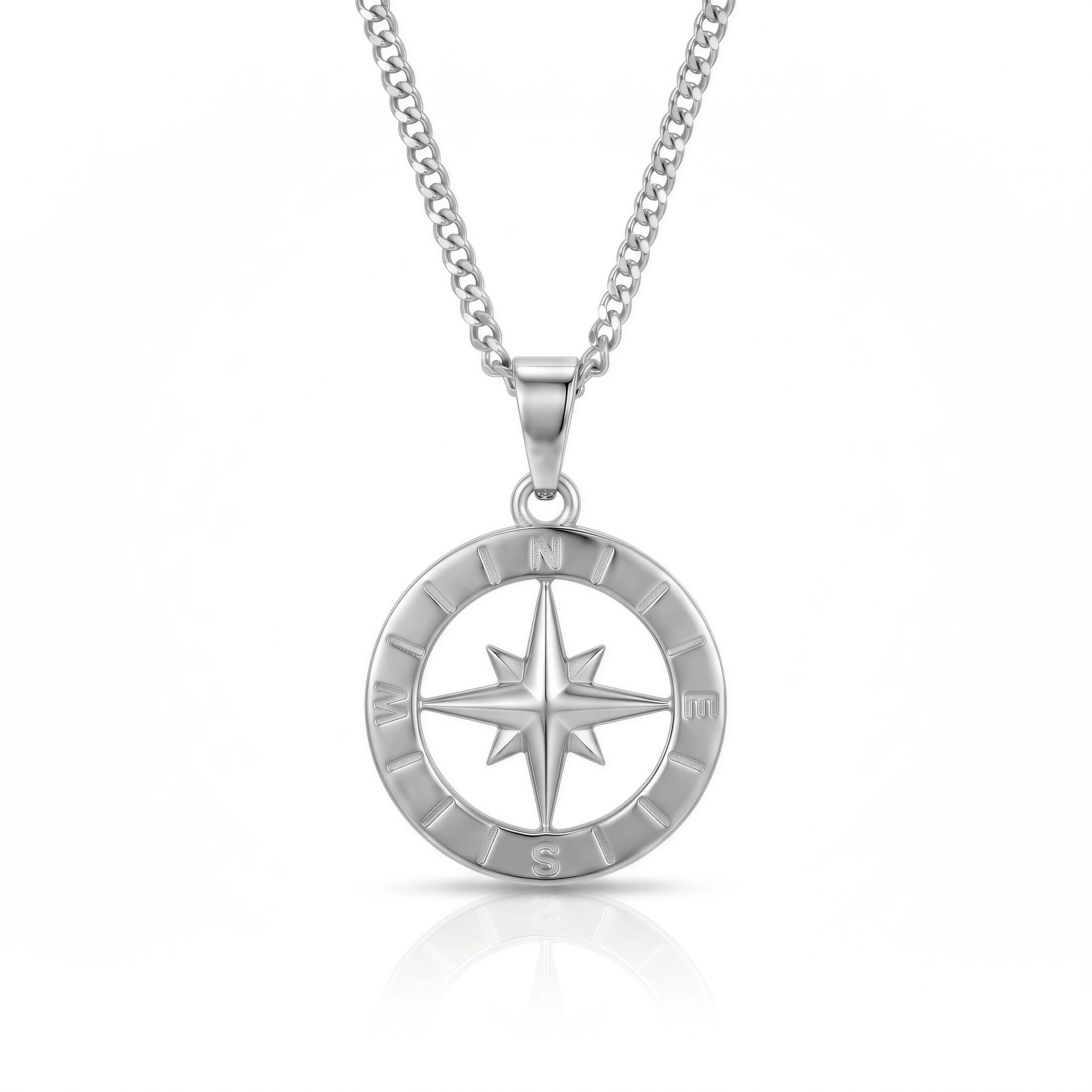 Compass Pendant (Silver)