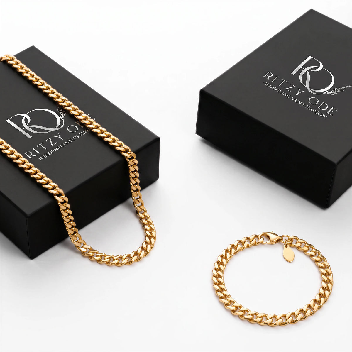 Cuban 4MM Set (Gold)