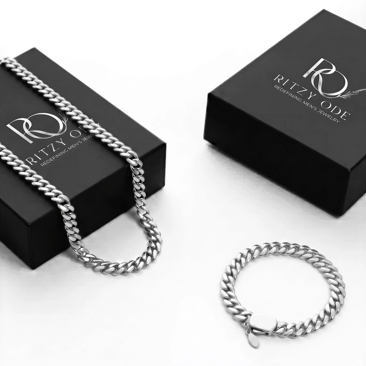 Cuban 8MM Set (Silver)