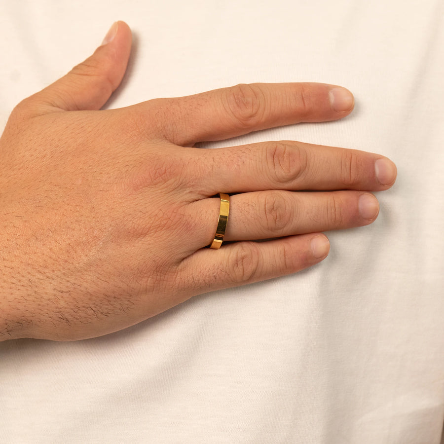 Flat Band Ring 4MM (Gold)