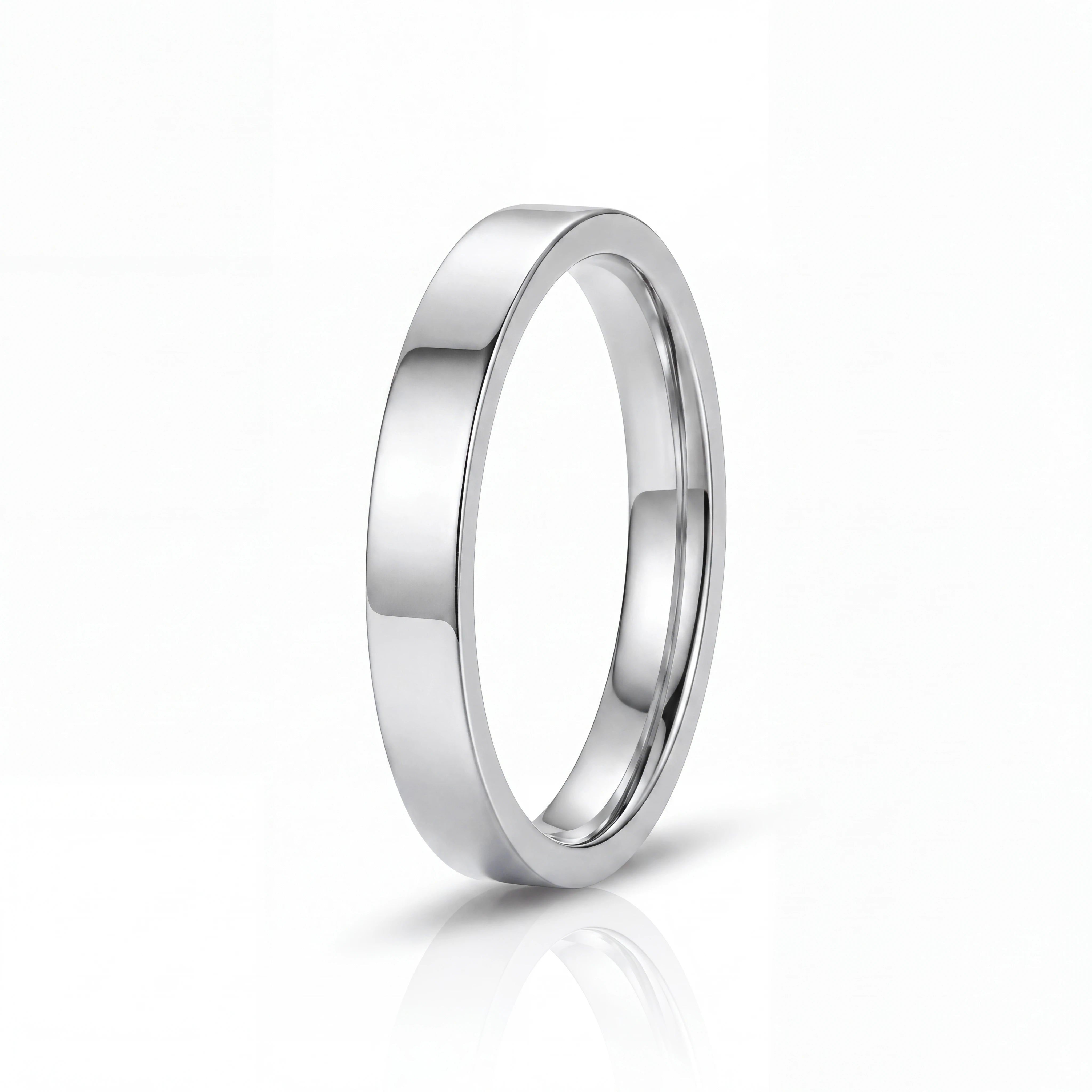 Flat Band Ring 4MM (Silver)