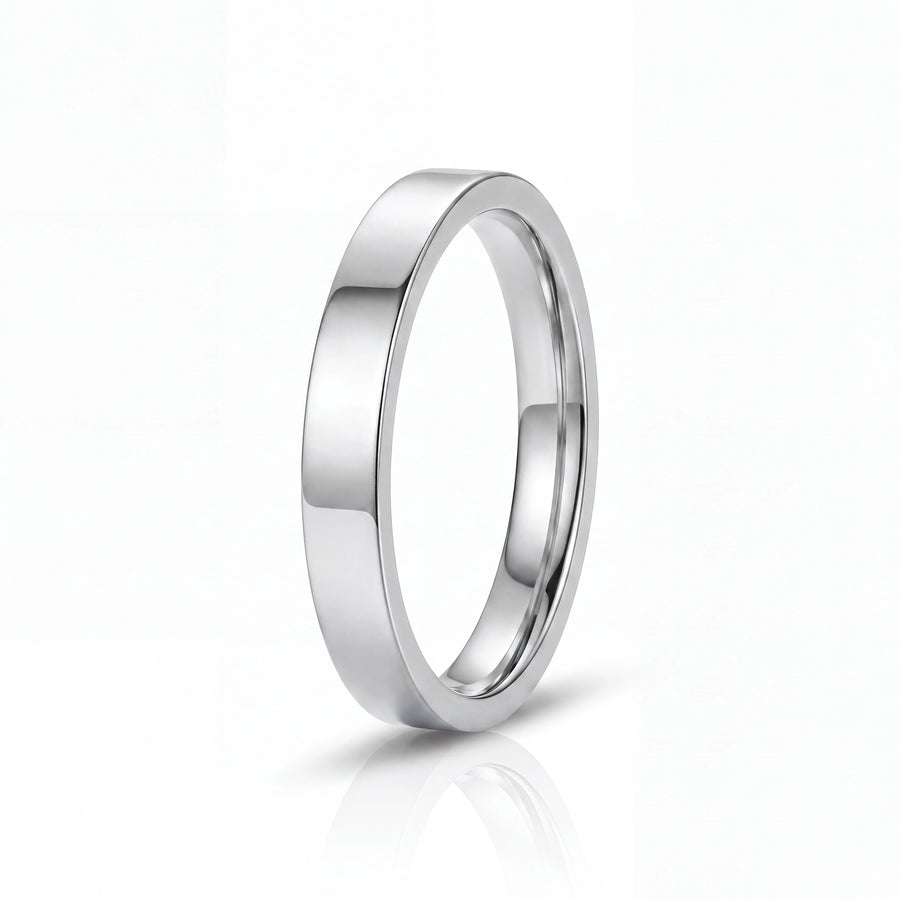 Flat Band Ring 4MM (Silver)
