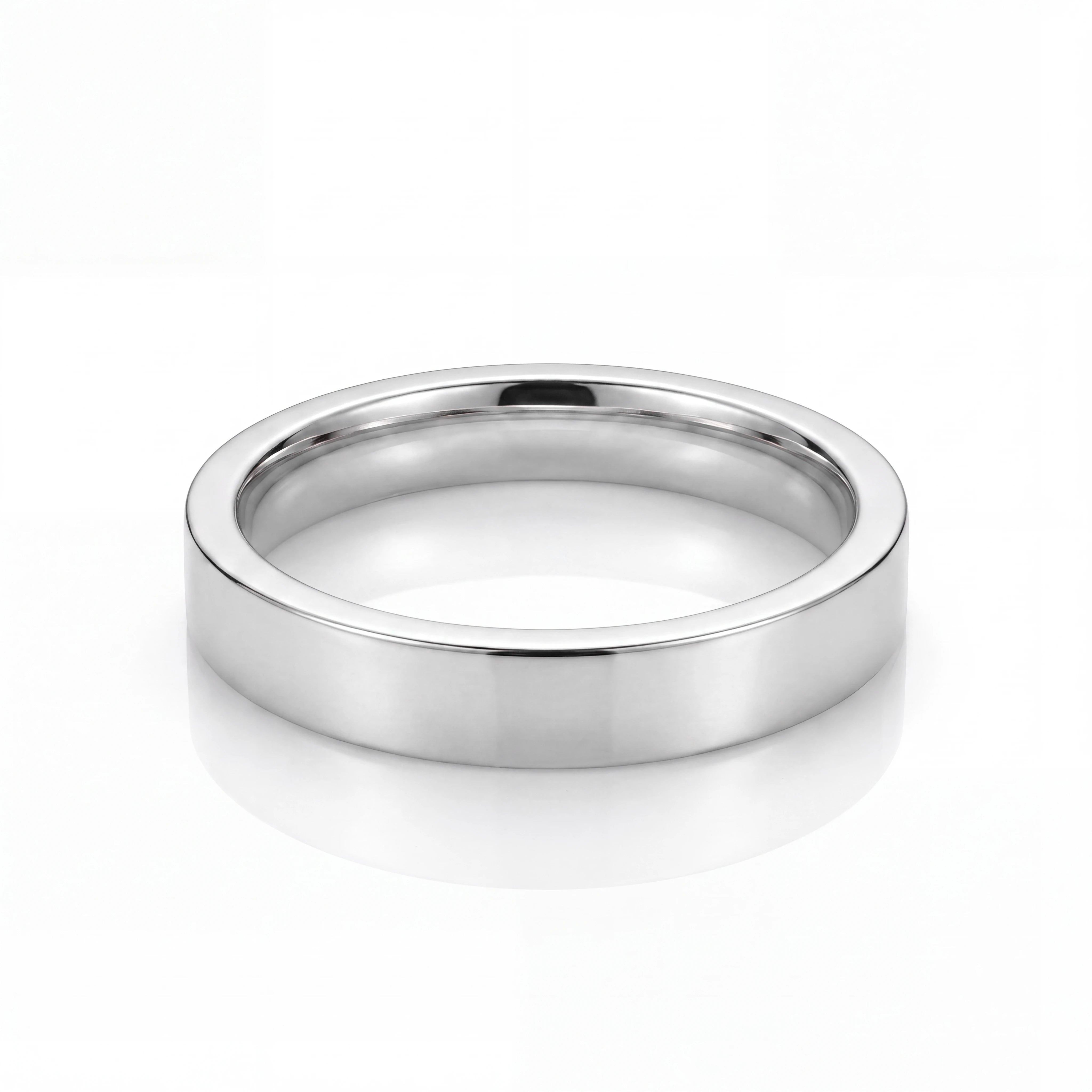 Flat Band Ring 4MM (Silver)